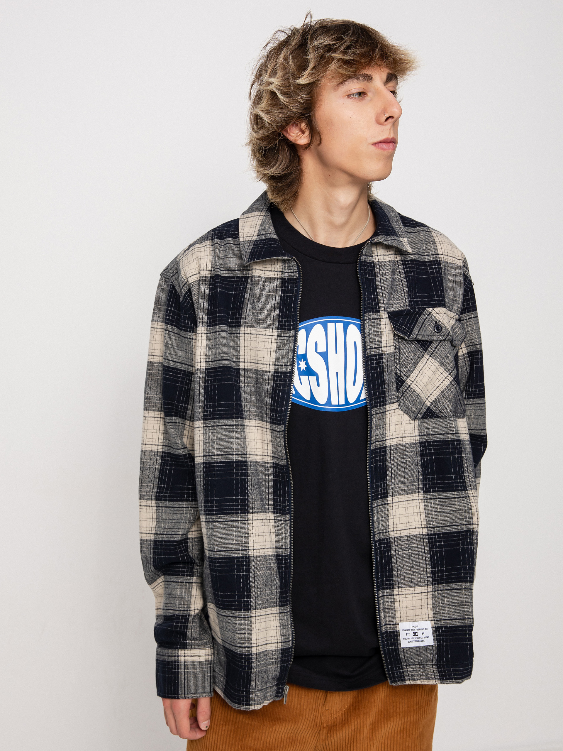 Košile DC The Trapper (navy blzr/ pelcan pl)