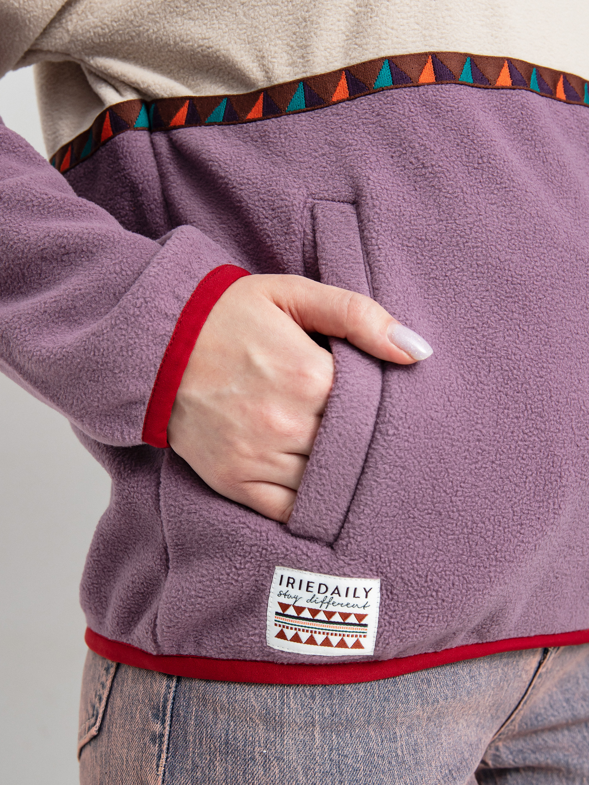 Dámský Fleecová mikina Iriedaily Holina Fleece Troyer (beige)