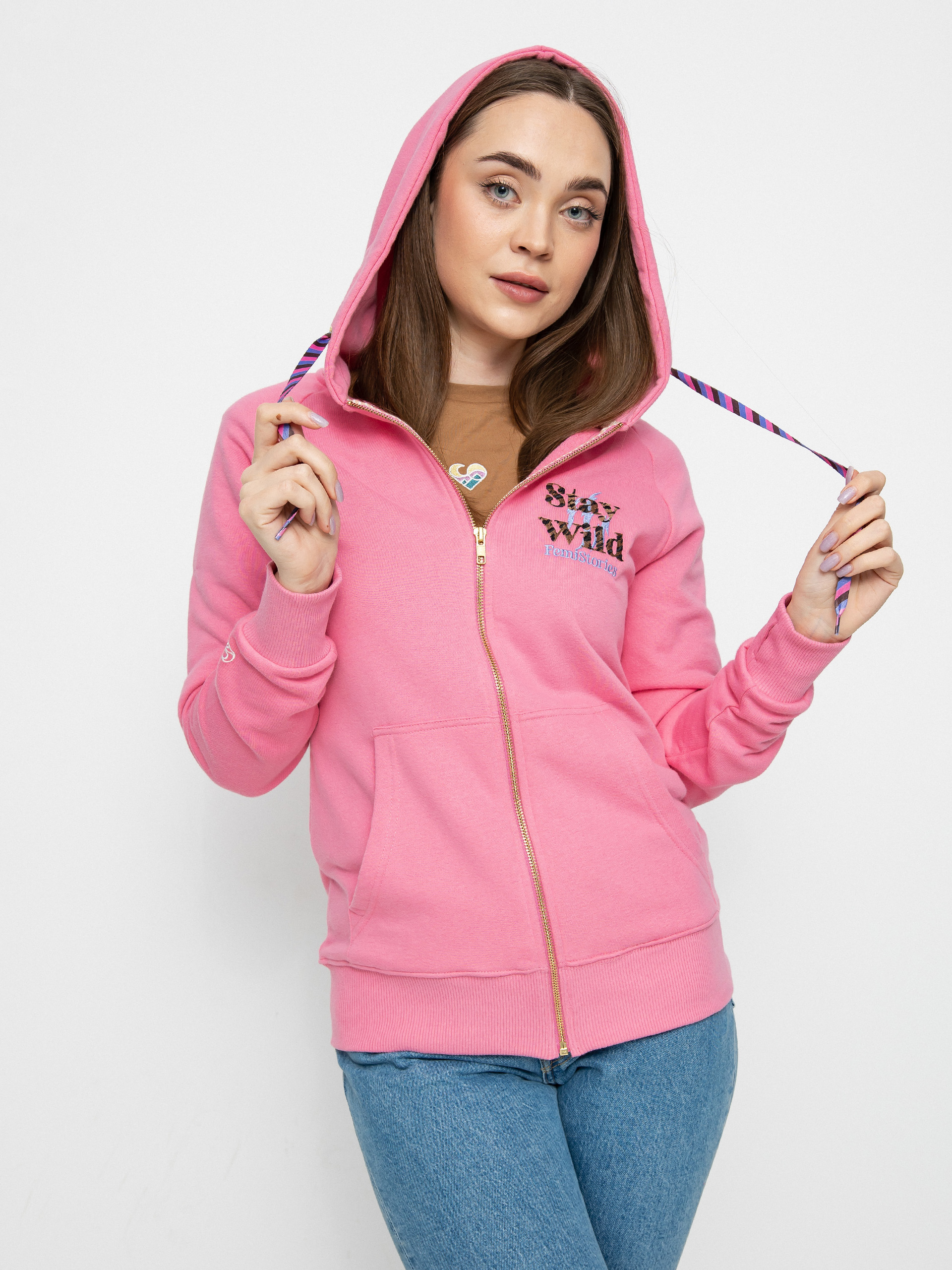 Mikina s kapucí Femi Stories Andel ZHD Wmn (pnk)
