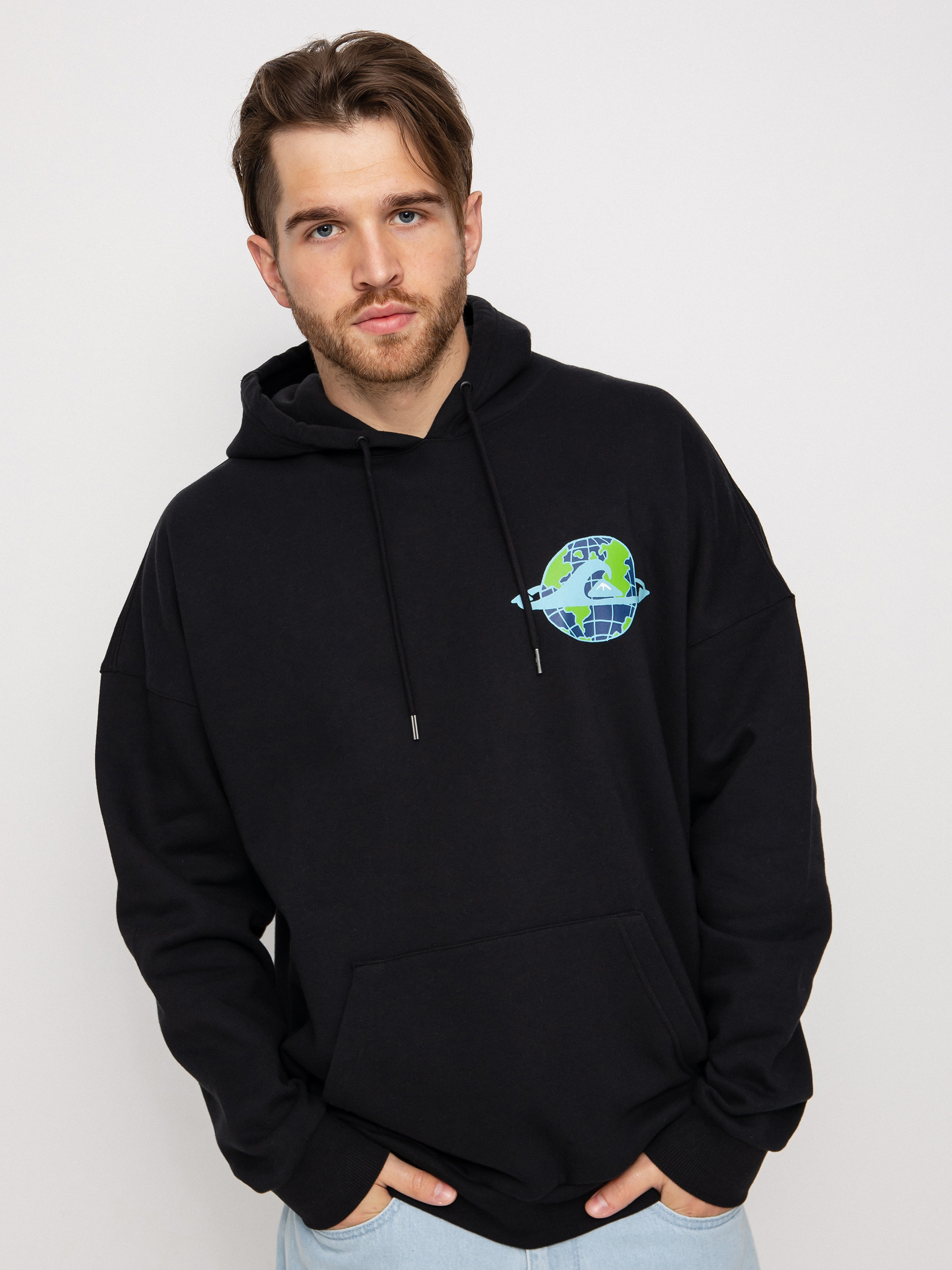 Mikina s kapucí Quiksilver Ocean HD (black)