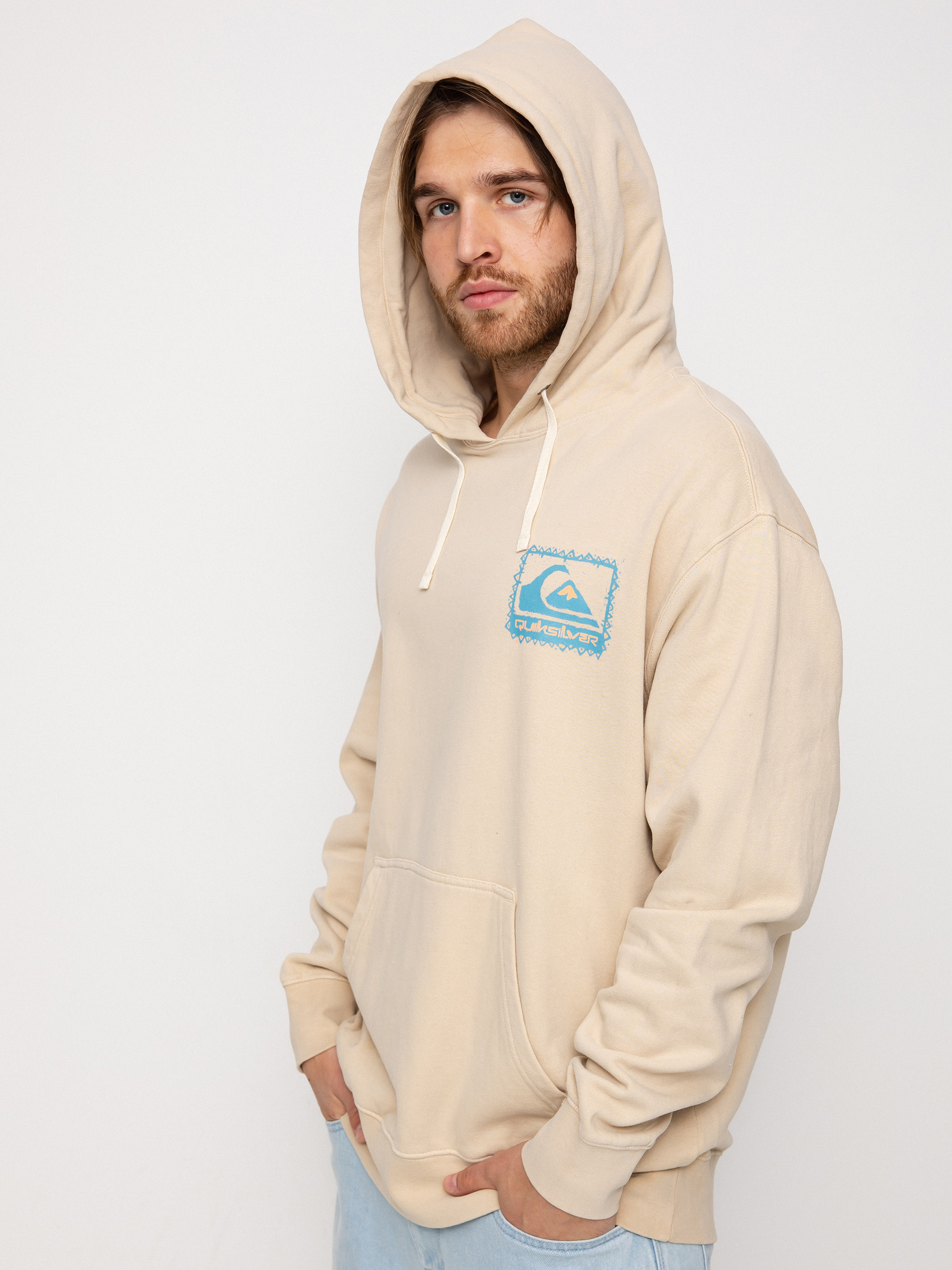 Mikina s kapucí Quiksilver Neon Slab HD (birch)