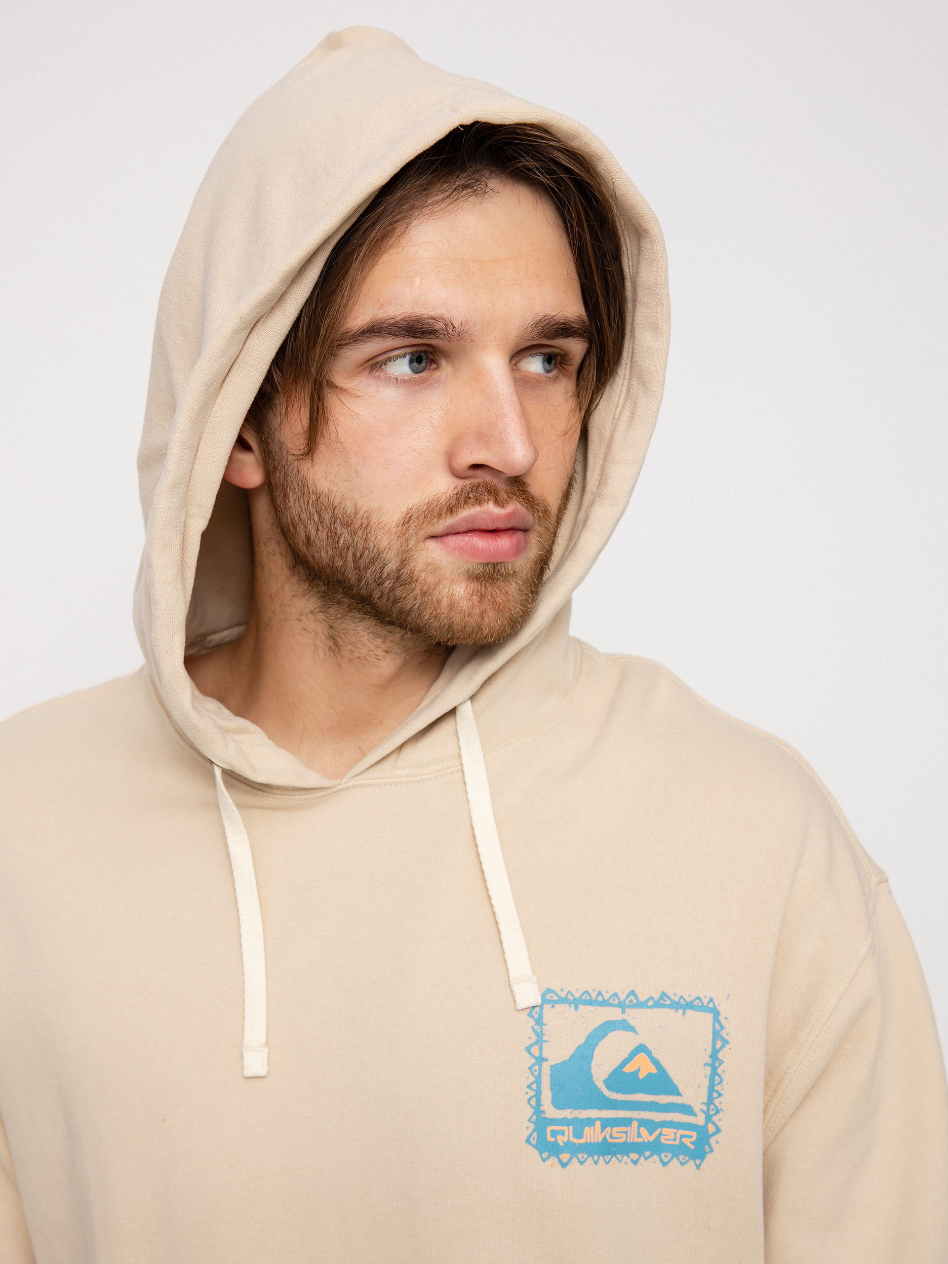 Mikina s kapucí Quiksilver Neon Slab HD (birch)