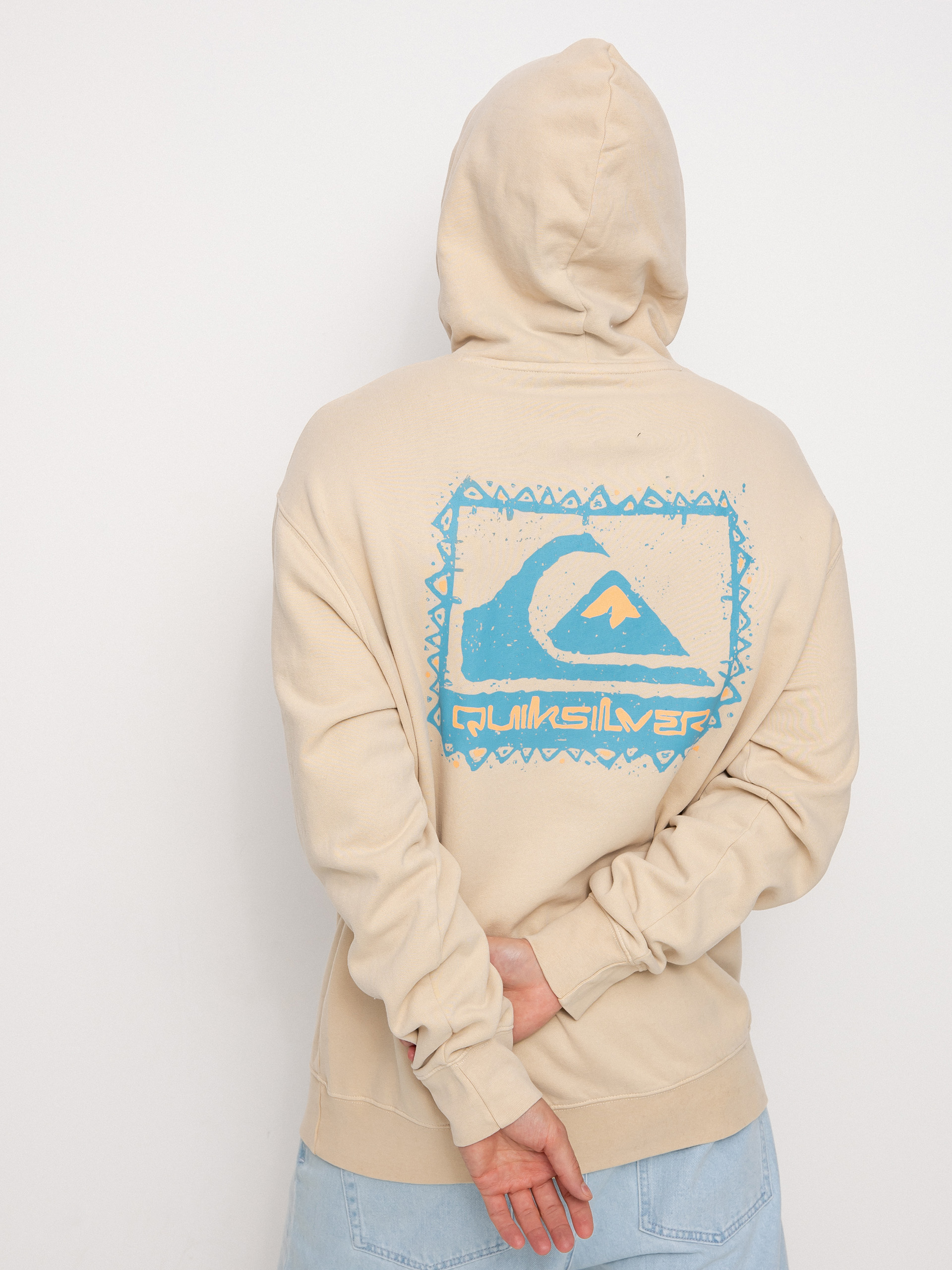 Mikina s kapucí Quiksilver Neon Slab HD (birch)