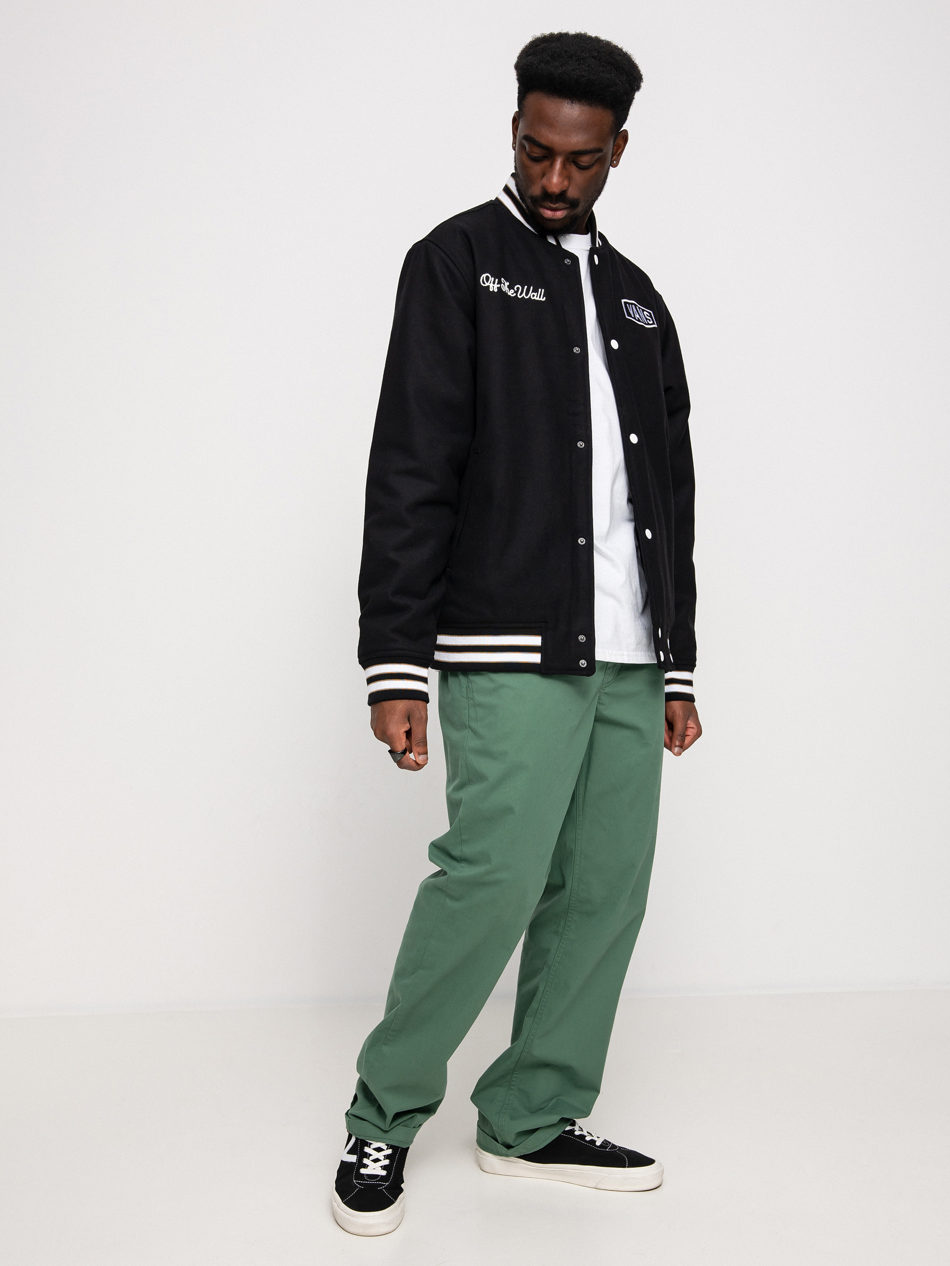 Bunda Vans Checkerboard Research Varsity (checkerboard research black)