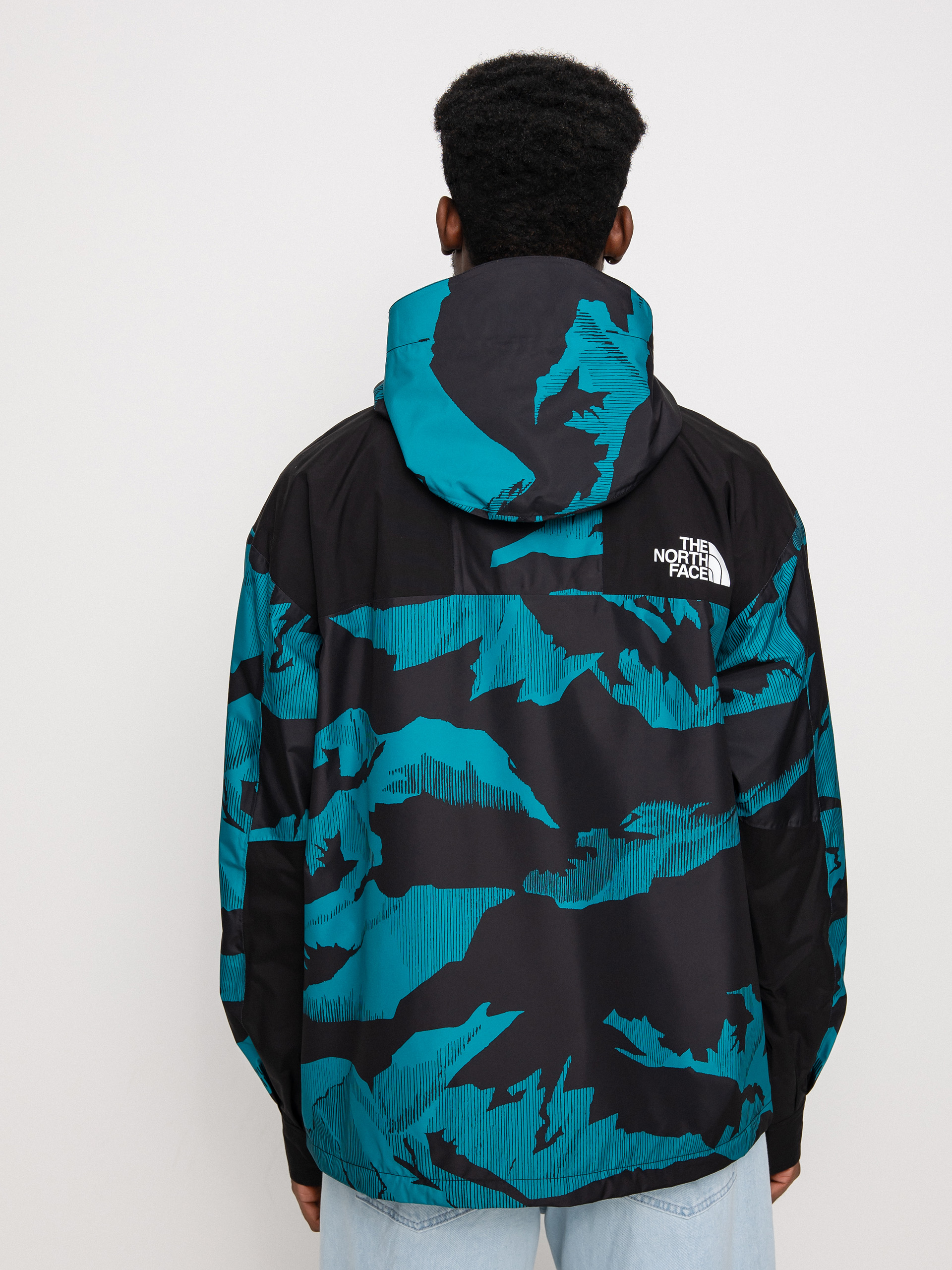 Bunda The North Face Printed 86 Retro Mountain (harbor blue mountain peak print)