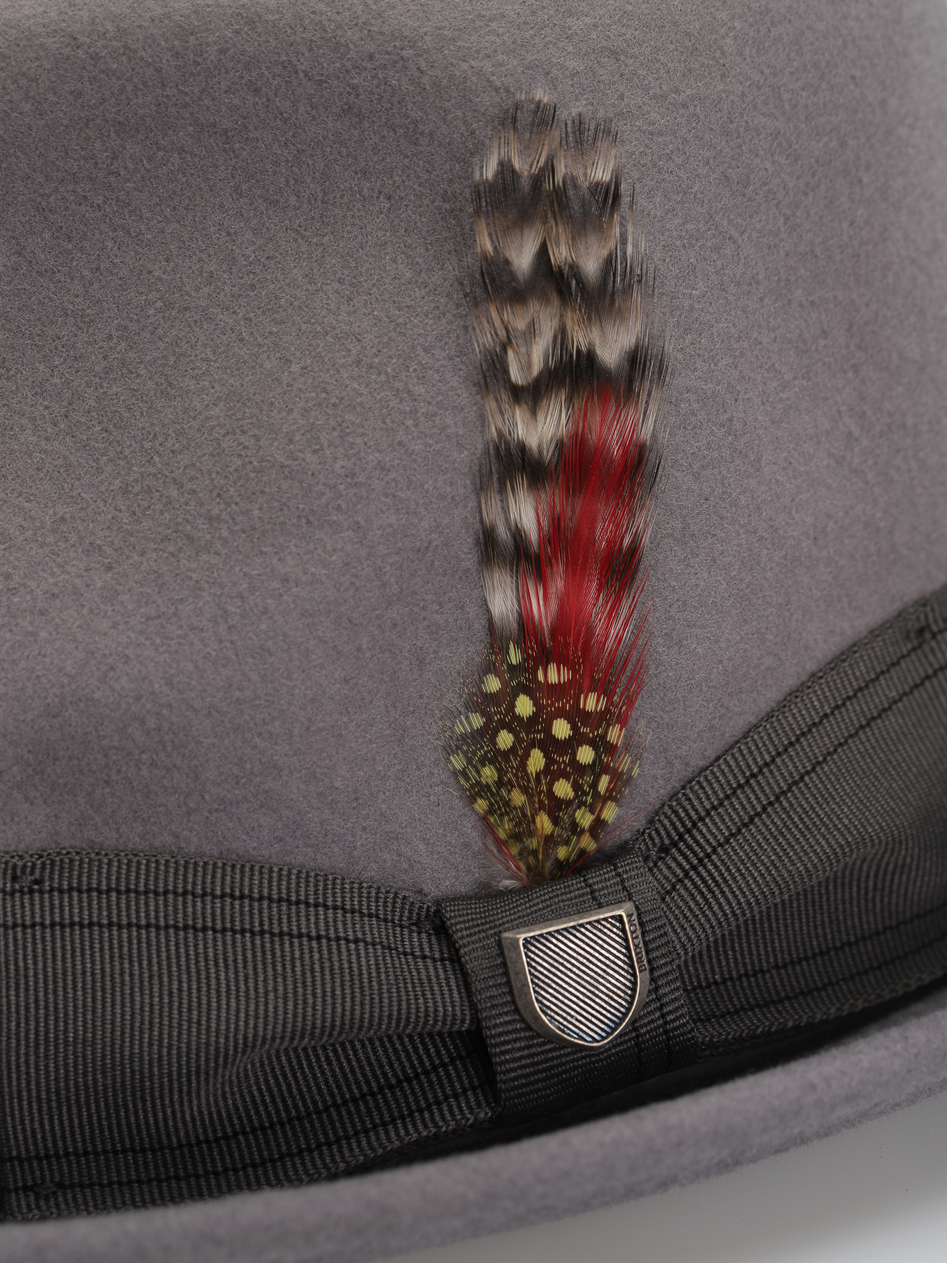 Klobouk Brixton Gain Fedora (grey/dark grey)