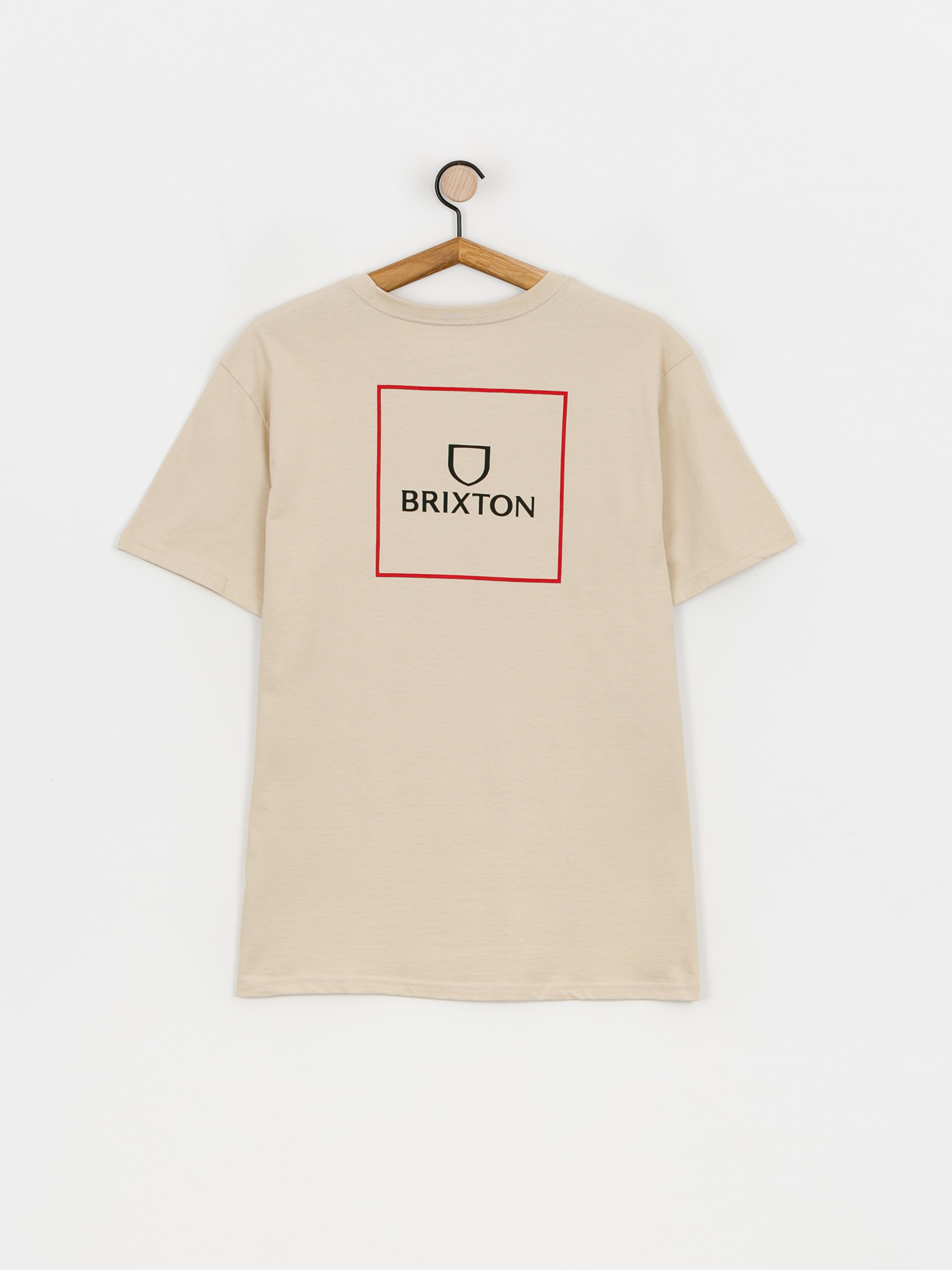 Tričko Brixton Alpha Square (cream/mars red)