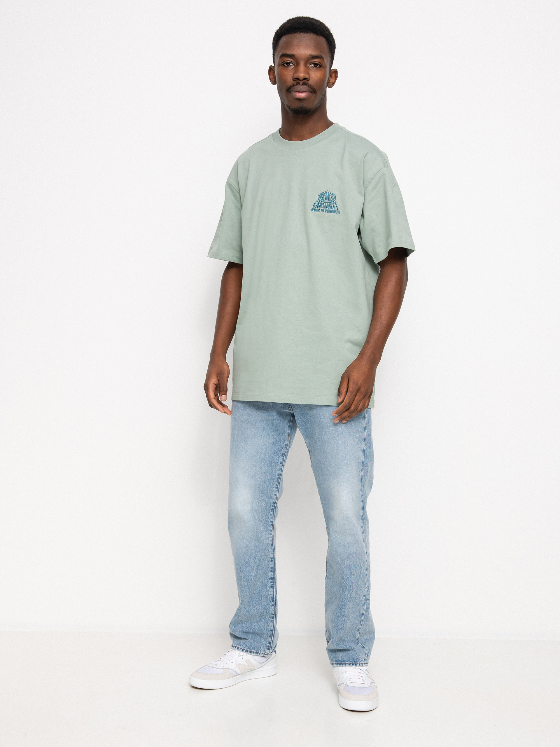 Tričko Carhartt WIP City (misty sage/deep teal)