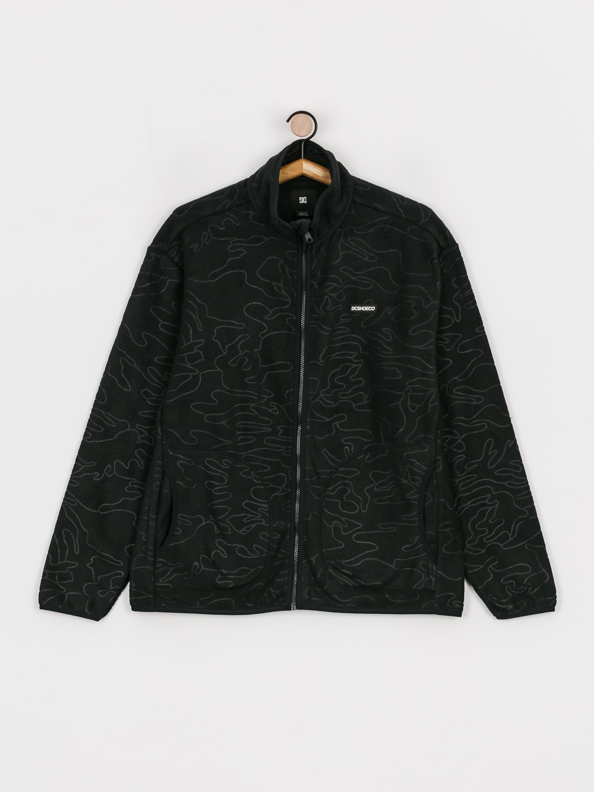 Pánský Fleecová mikina DC Outsider (black outline camo)