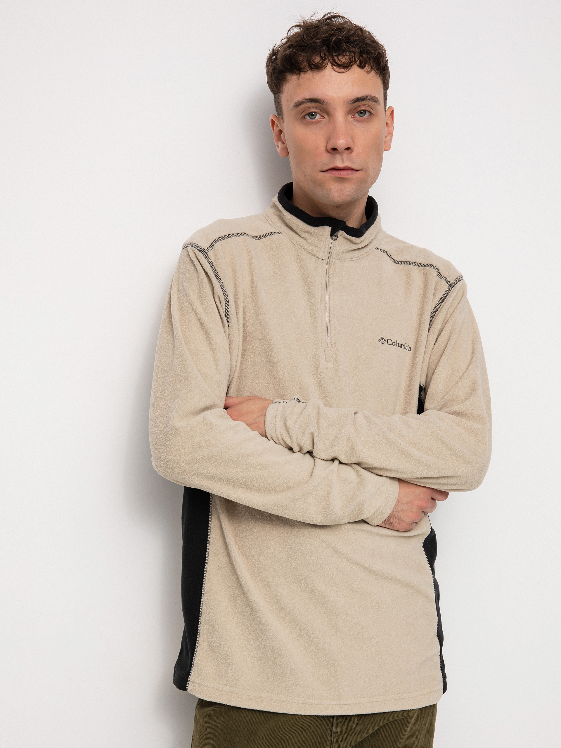 Pánský Fleecová mikina Columbia Klamath Range II Half Zip (ancient fossil)