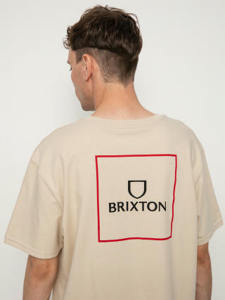 Tričko Brixton Alpha Square (cream/mars red)