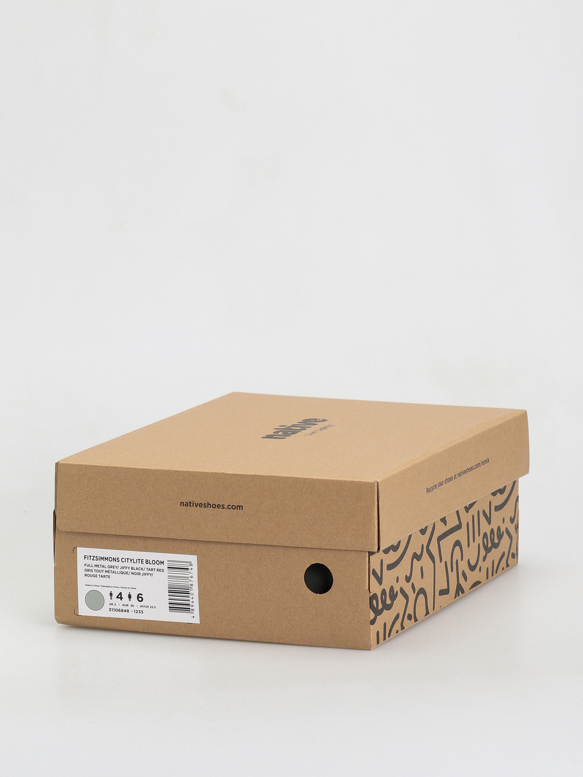 Zimní boty Native Fitzsimmons Citylite (full metal grey/jiffy black/tart red laces)