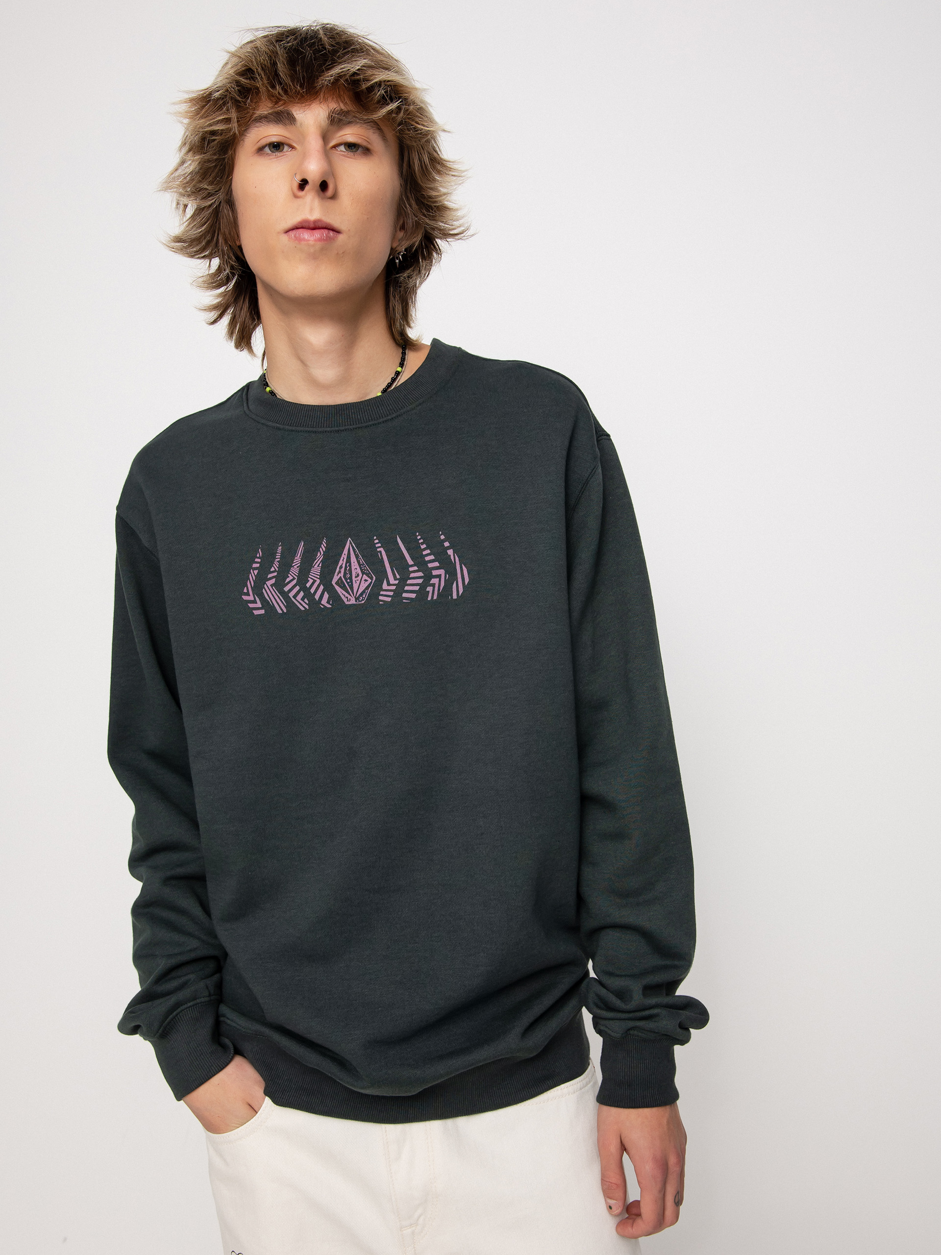 Mikina Volcom Hi School Crew (cedar green)