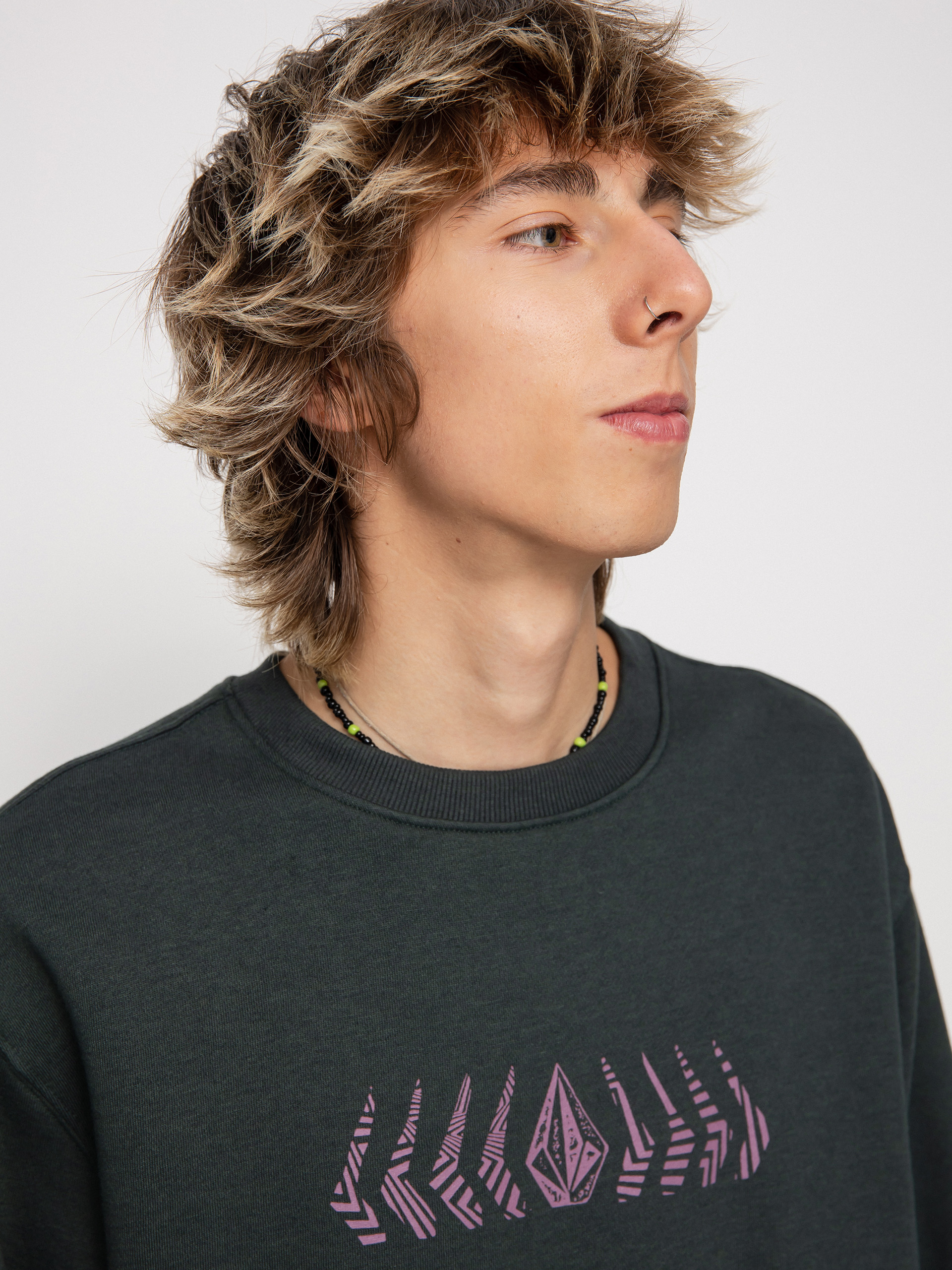 Mikina Volcom Hi School Crew (cedar green)