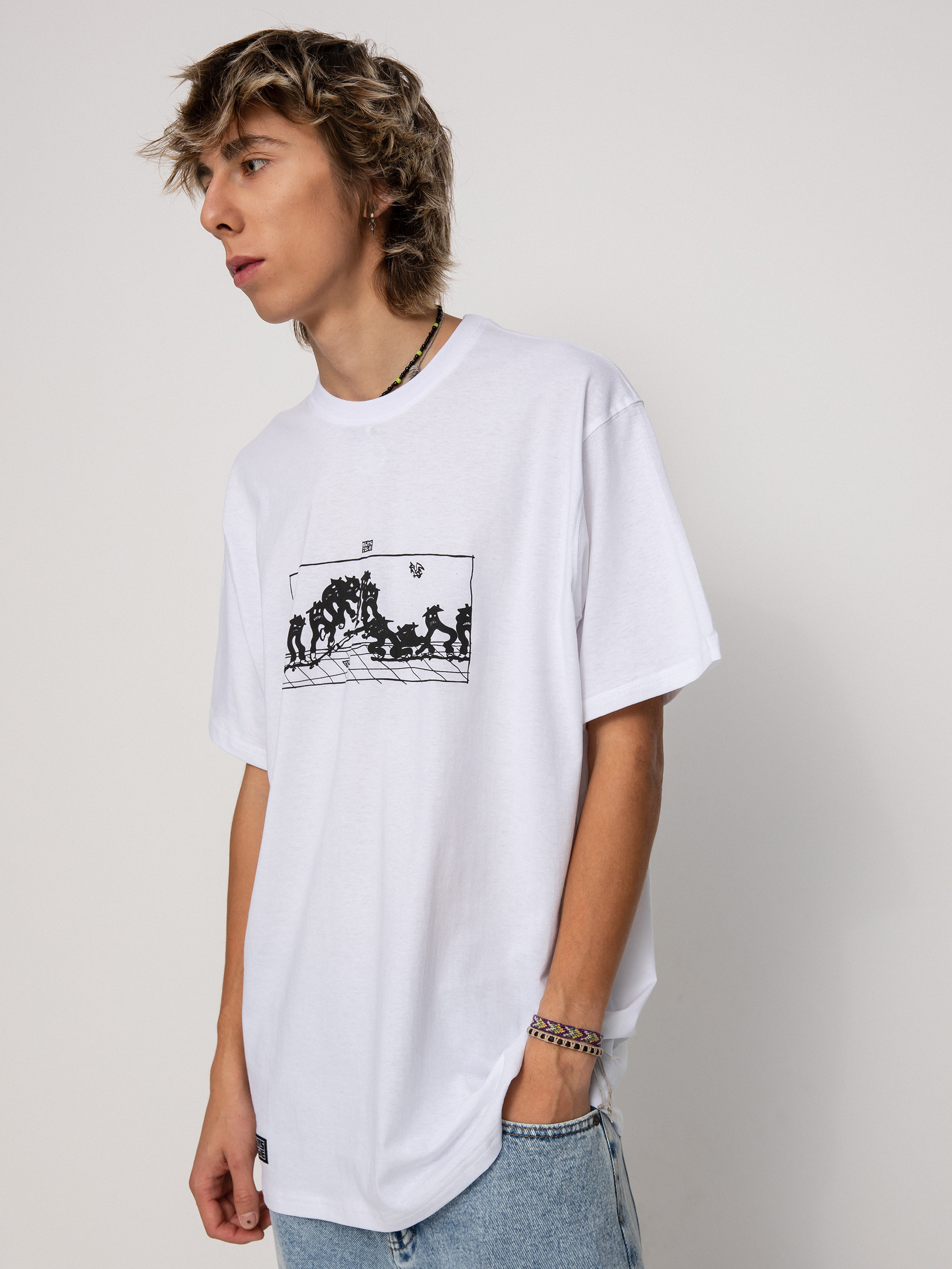 Tričko Nervous X TOPE Kickflip (white)