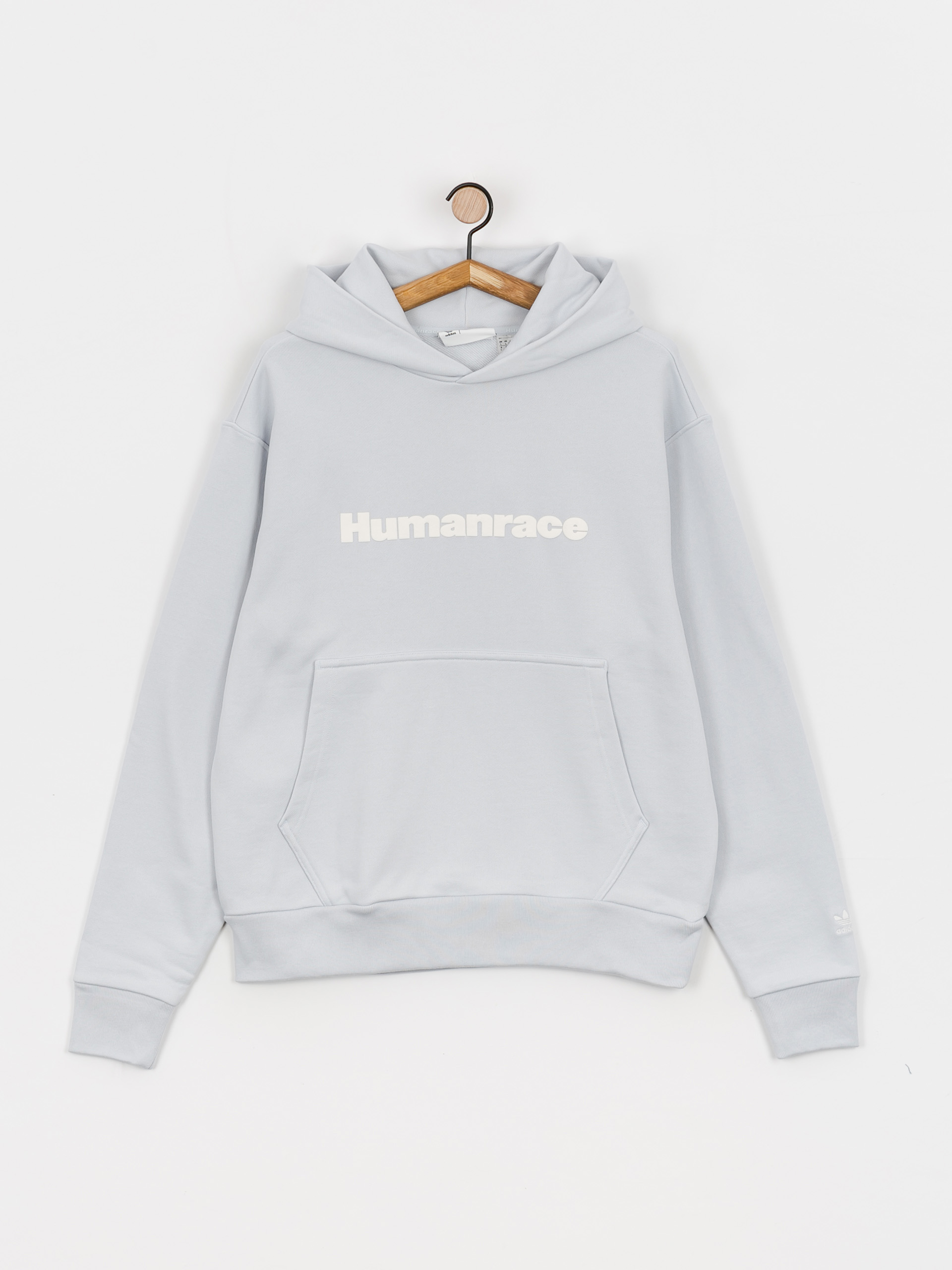 Mikina s kapucí adidas Originals Pharrell Williams Basics HD (halblu)