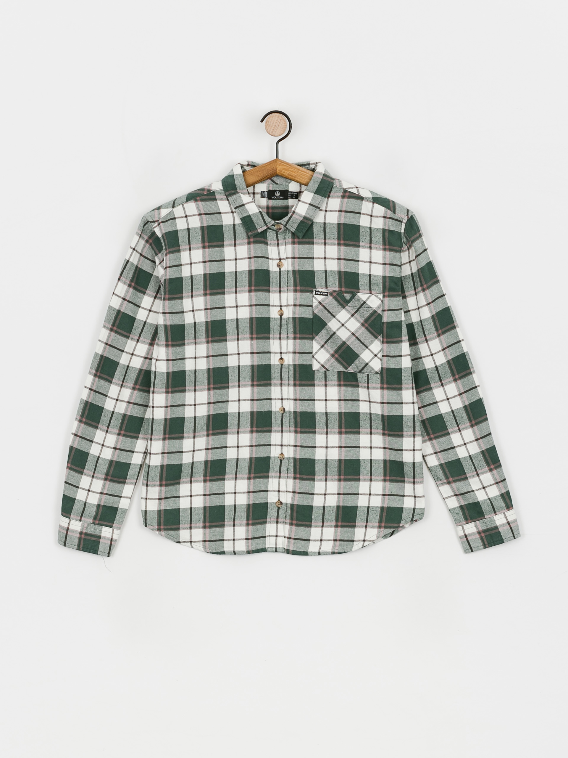 Košile Volcom Plaid To Meet U Ls Wmn (dark pine)