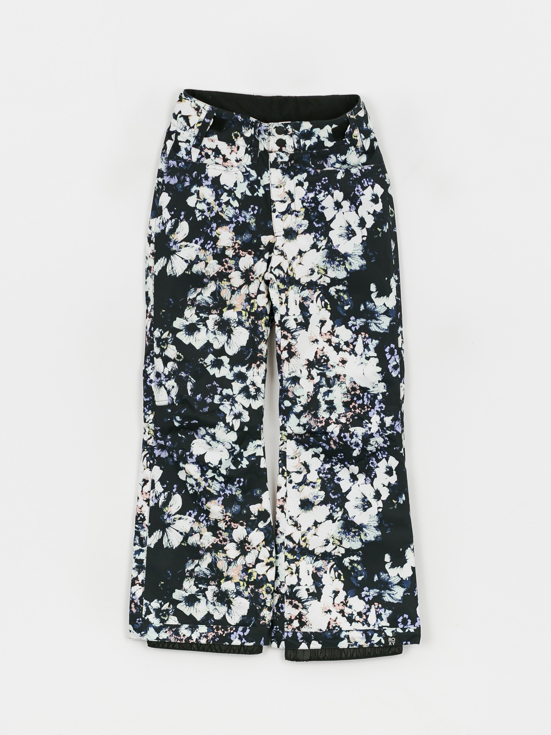 Snowboardové kalhoty  Roxy Backyard JR (true black black flowers)