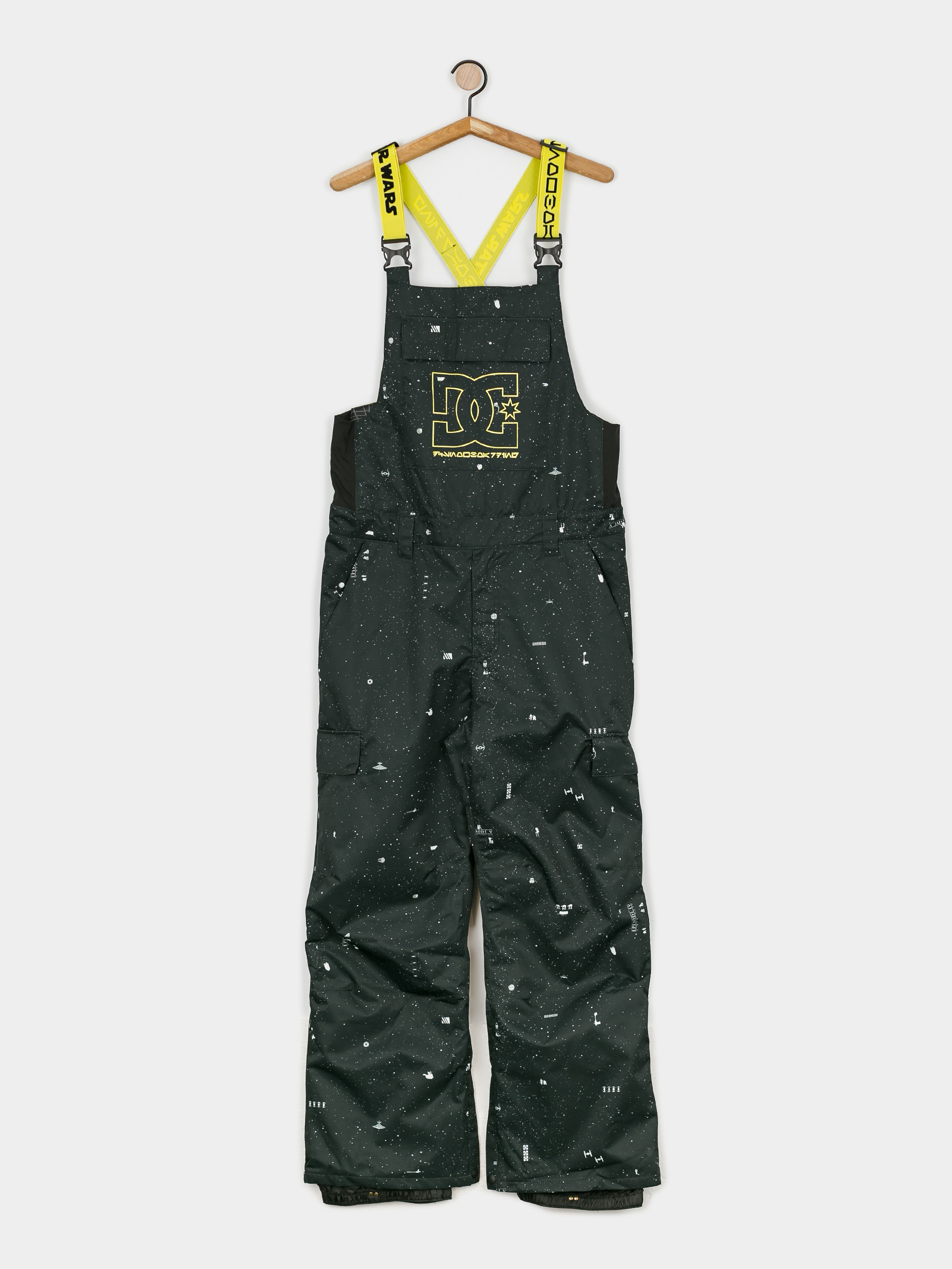 Pánské Snowboardové kalhoty  DC X Star Wars Docile Bib (black/yellow)
