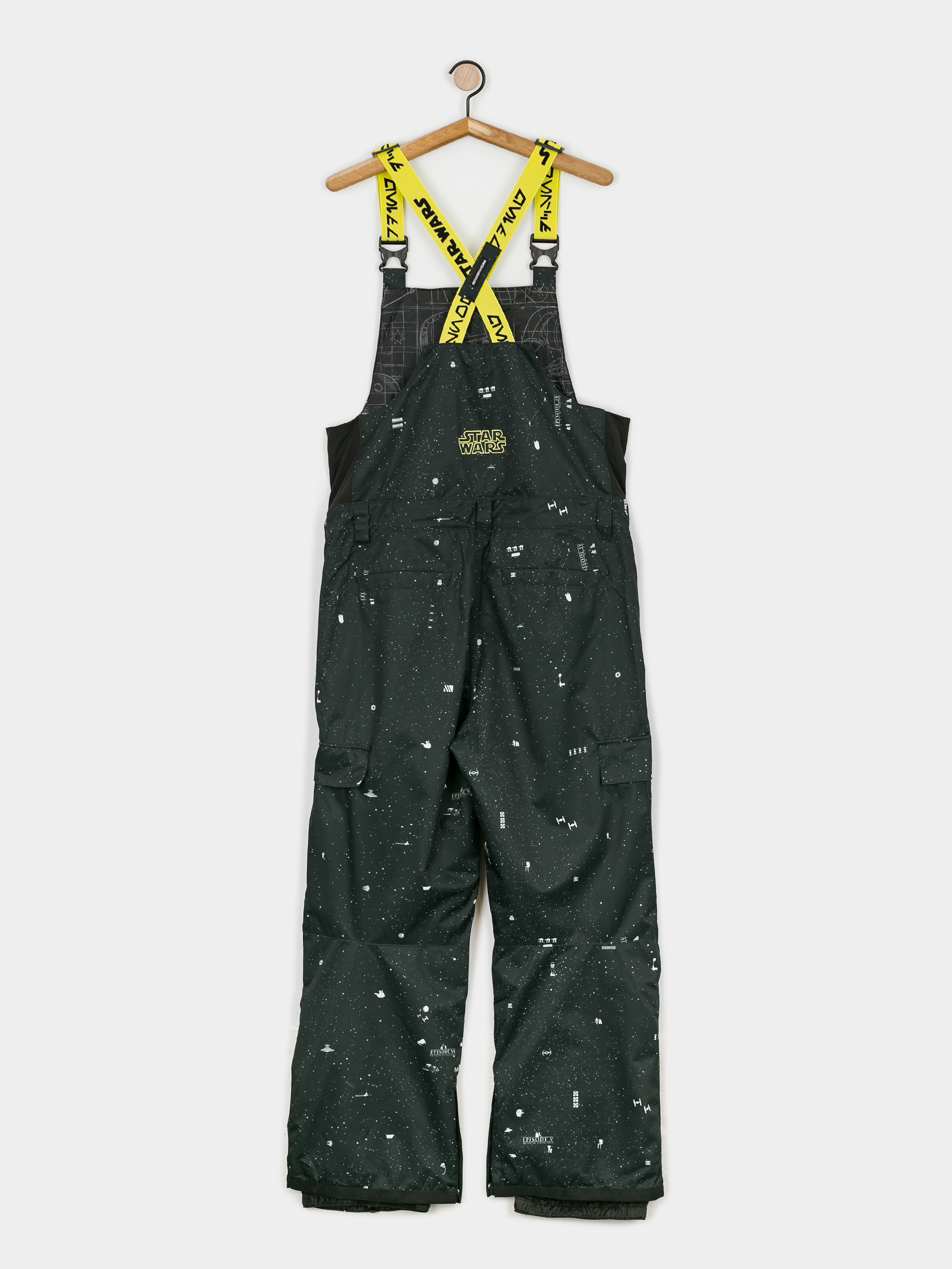 Pánské Snowboardové kalhoty  DC X Star Wars Docile Bib (black/yellow)