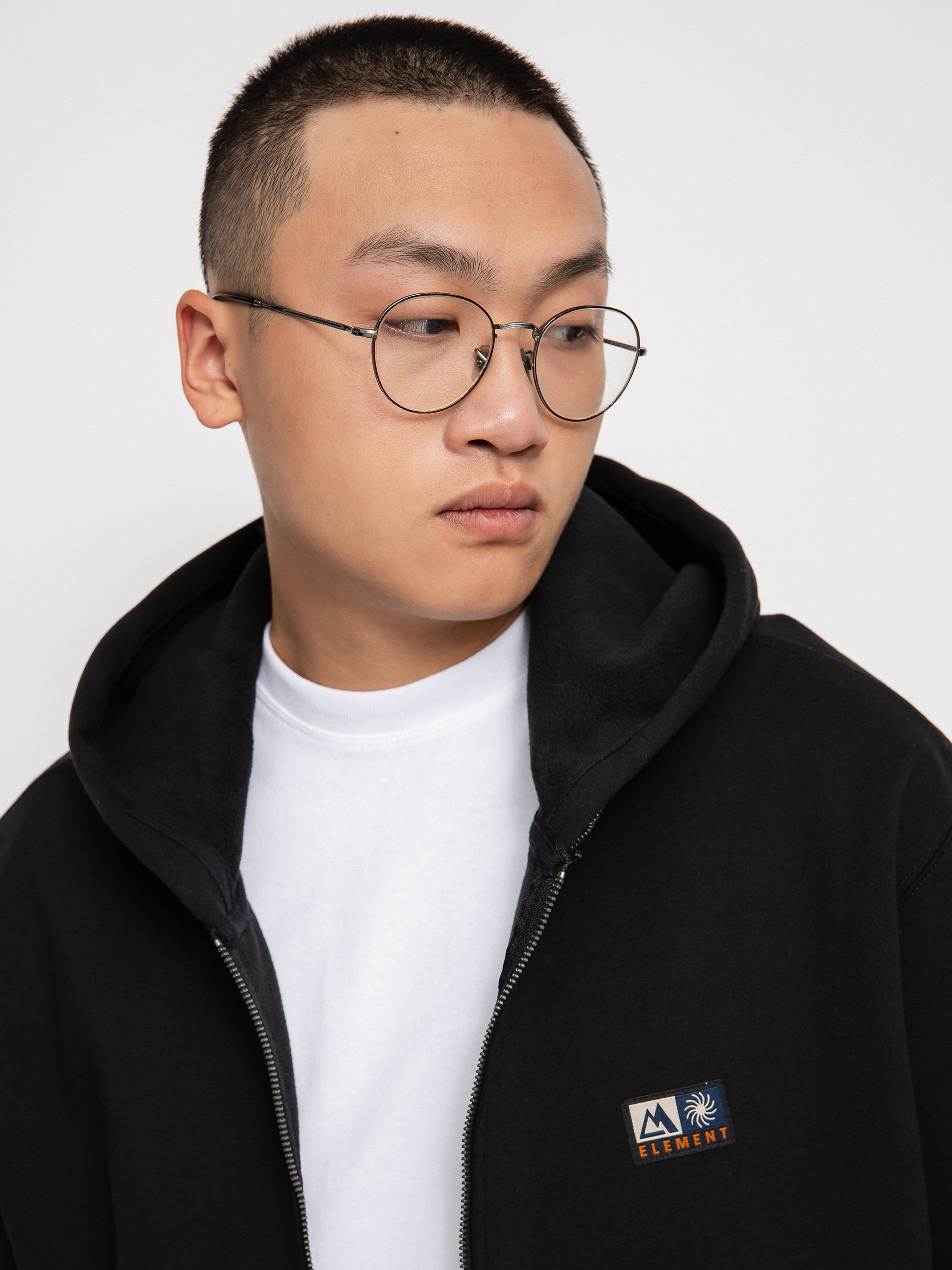 Mikina s kapucí Element Rain Cornell ZHD (flint black)