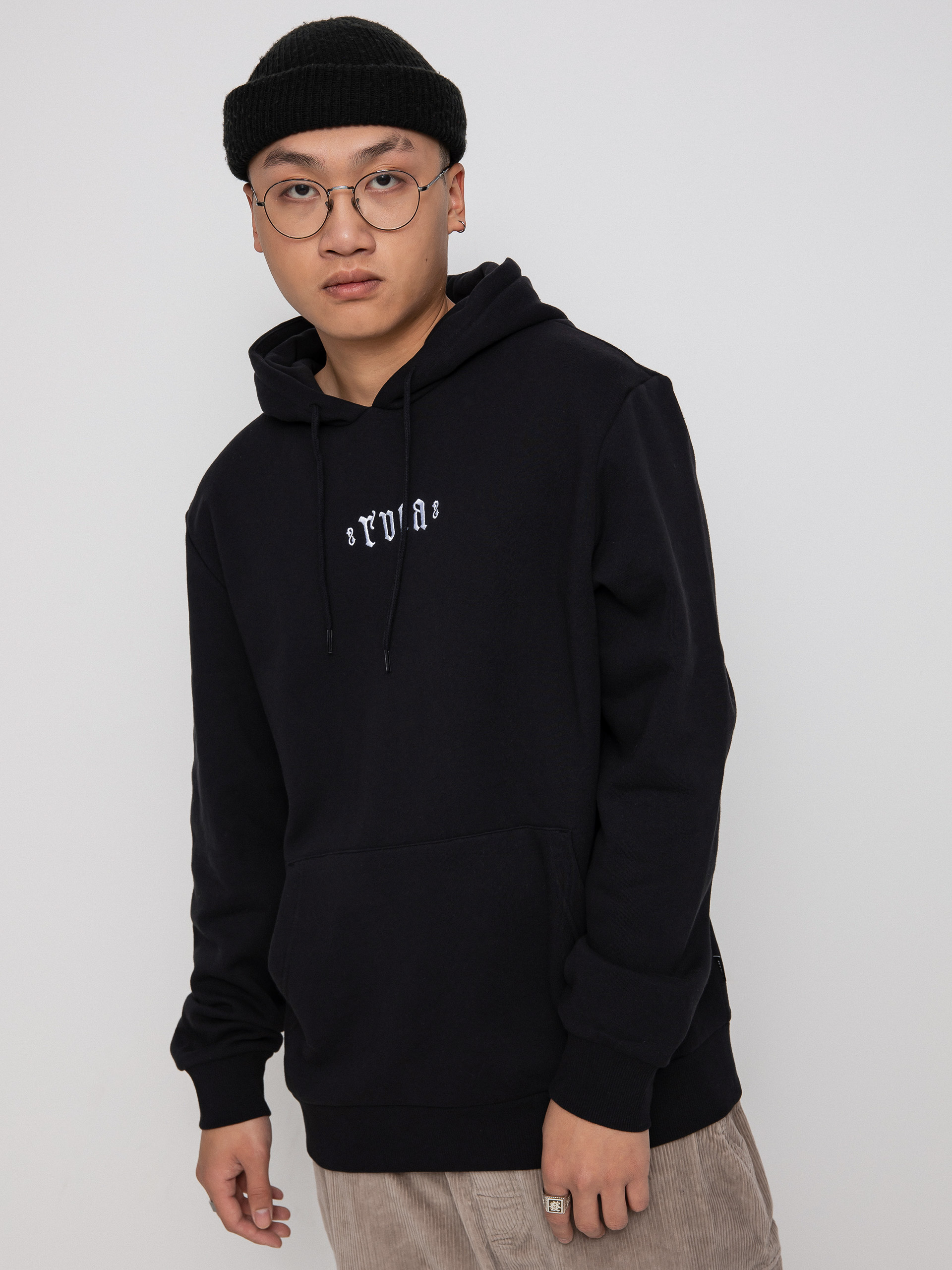 Mikina s kapucí RVCA Floral Skulls HD (black)