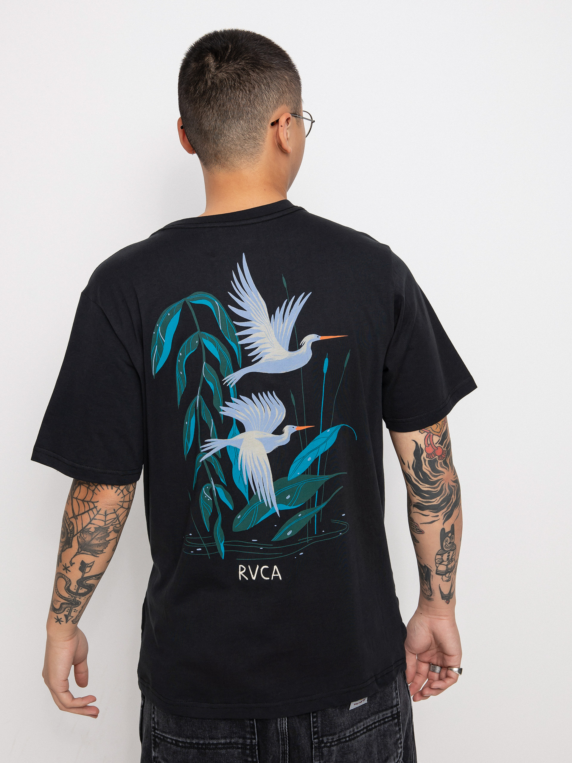 Tričko RVCA Storks (black)