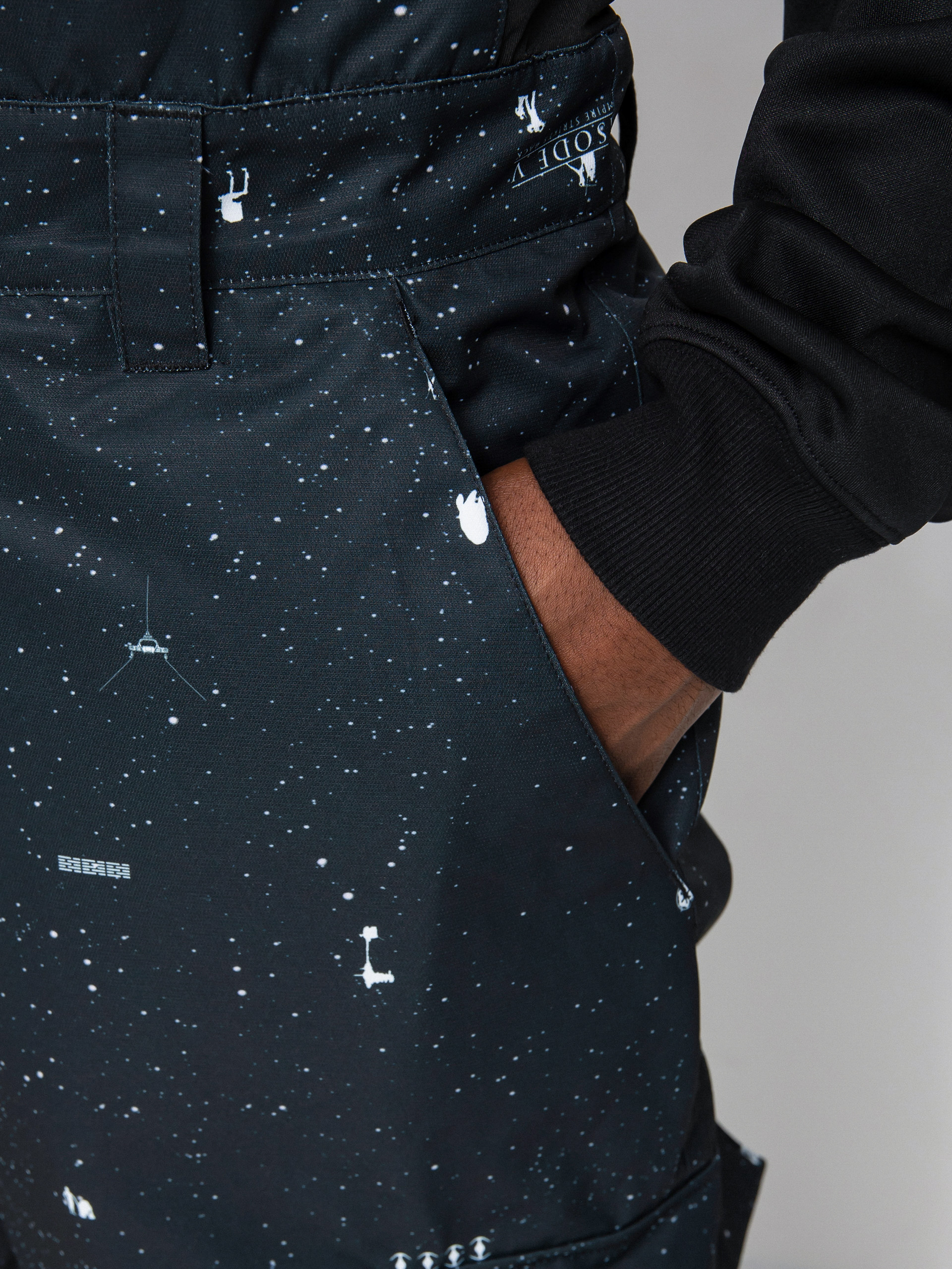 Pánské Snowboardové kalhoty  DC X Star Wars Docile Bib (black/yellow)