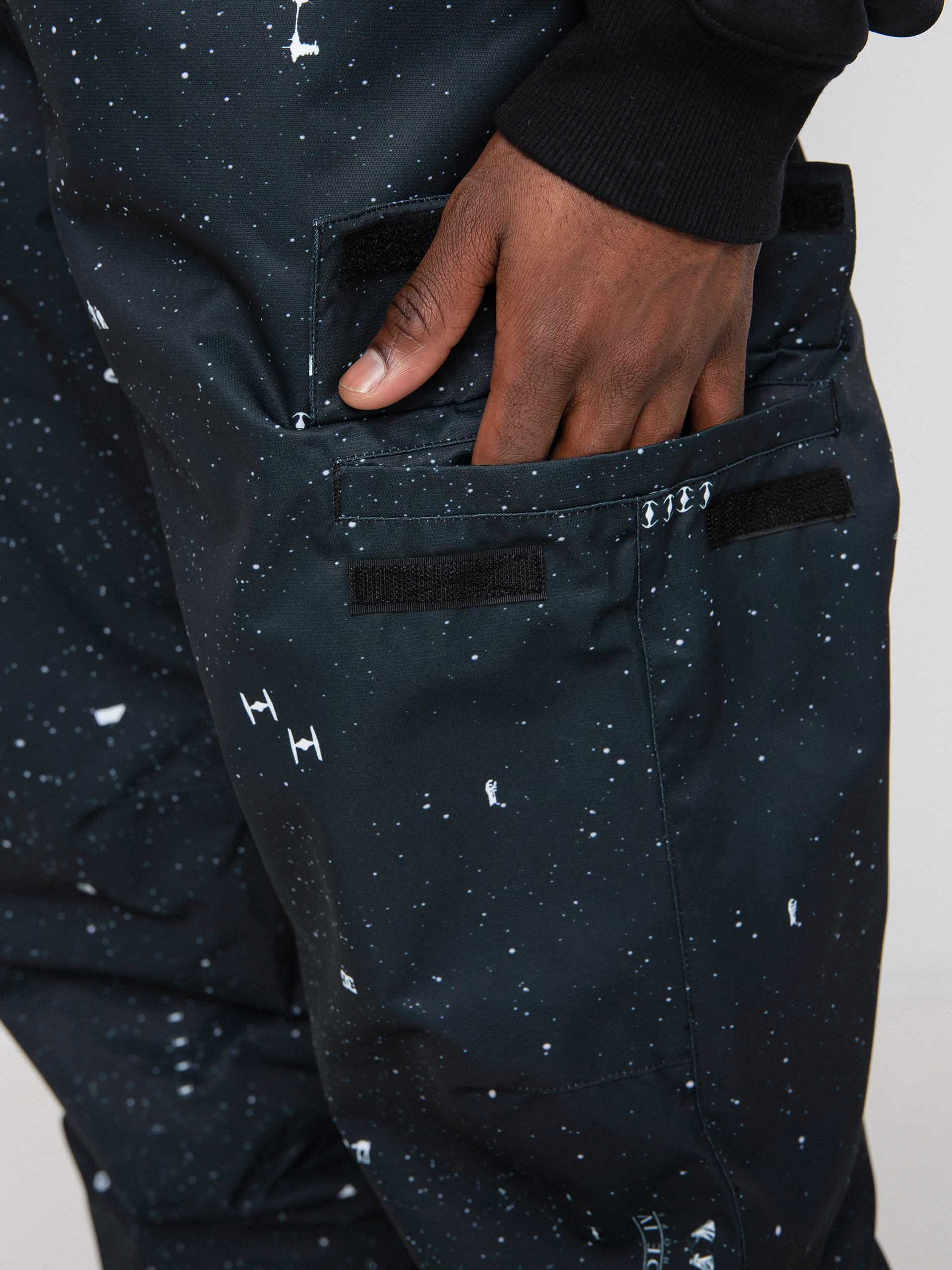 Pánské Snowboardové kalhoty  DC X Star Wars Docile Bib (black/yellow)