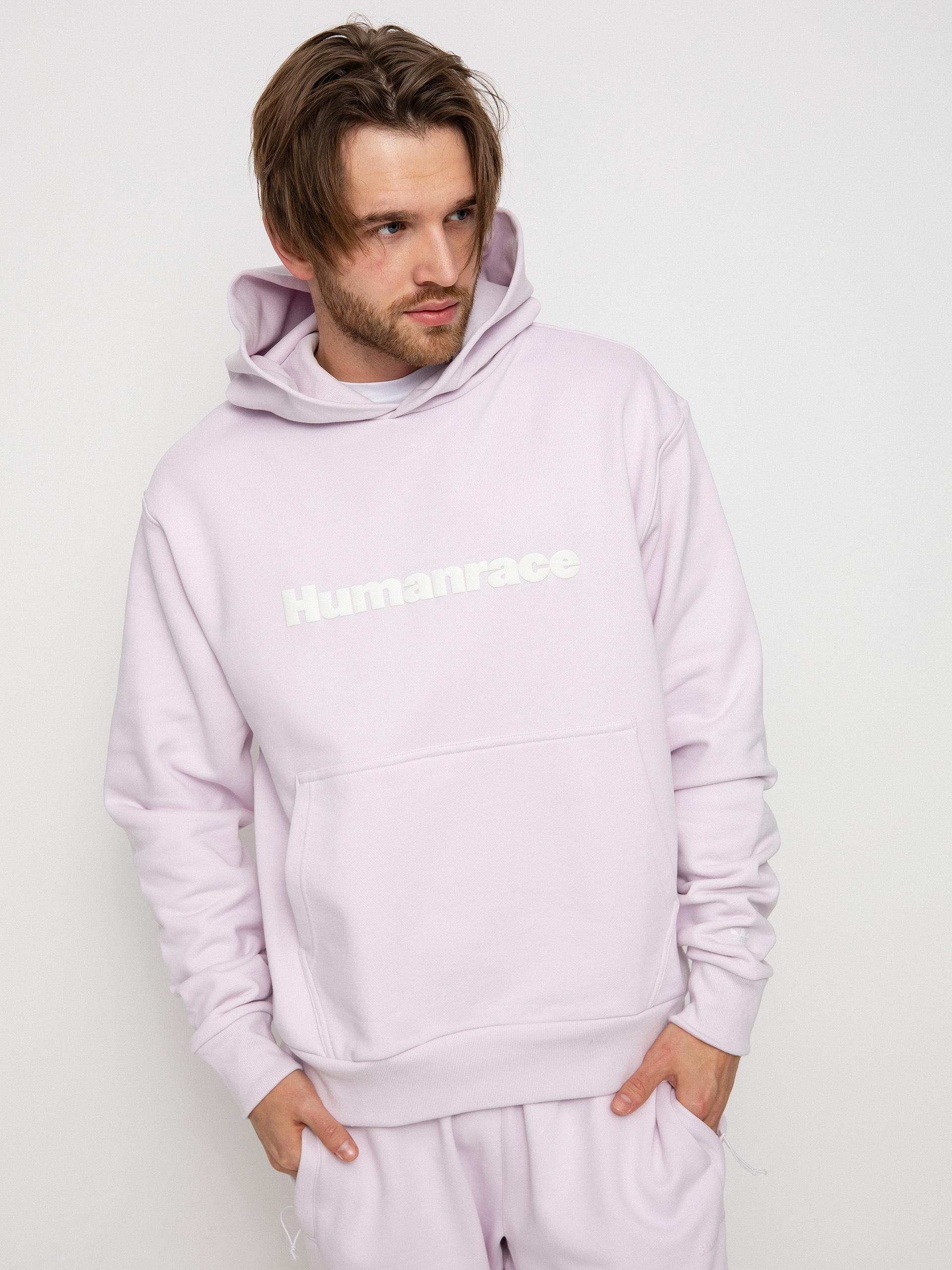 Mikina s kapucí adidas Originals Pharrell Williams Basics HD (almpnk)
