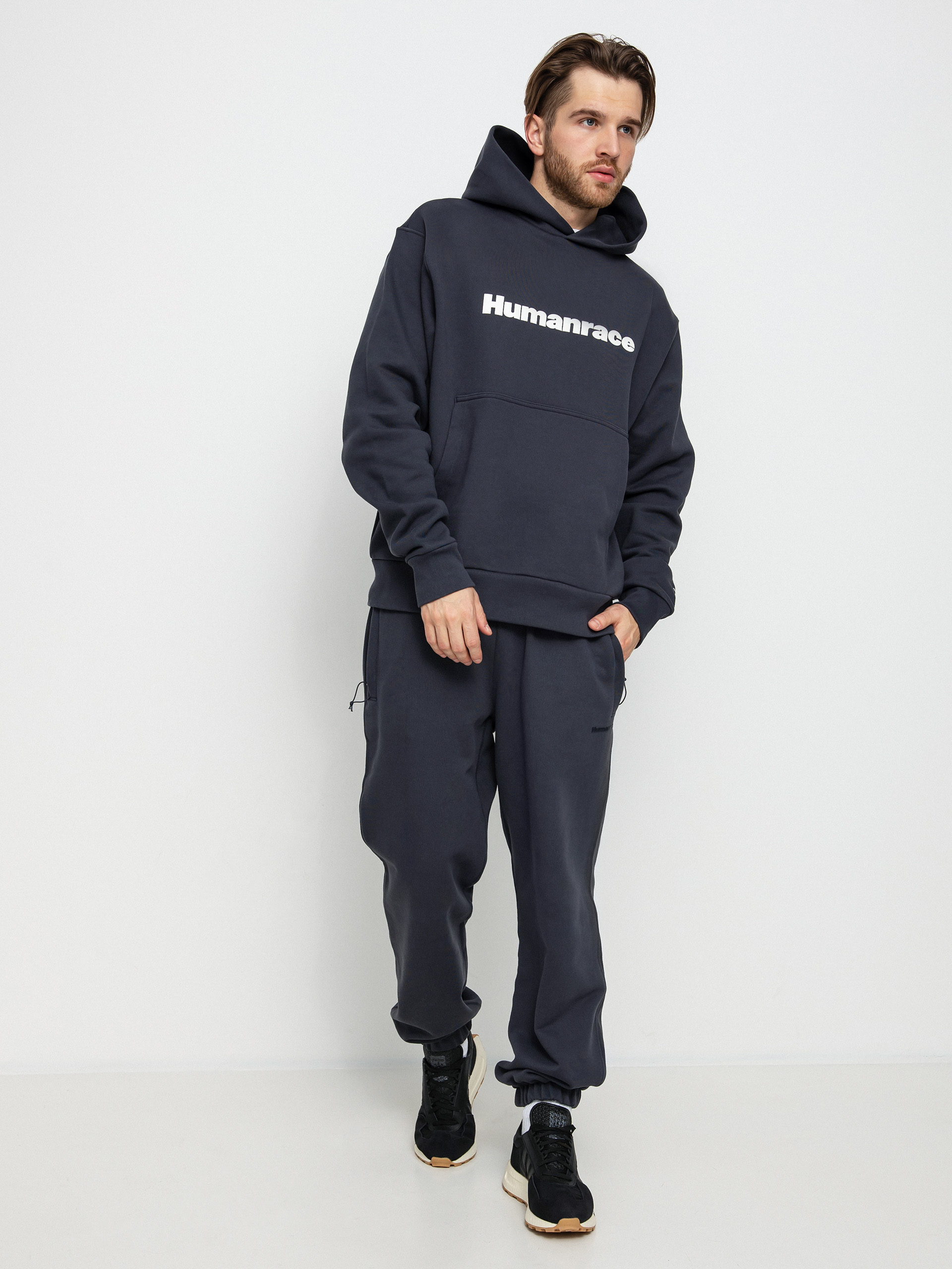 Mikina s kapucí adidas Originals Pharrell Williams Basics HD (ntgrey)