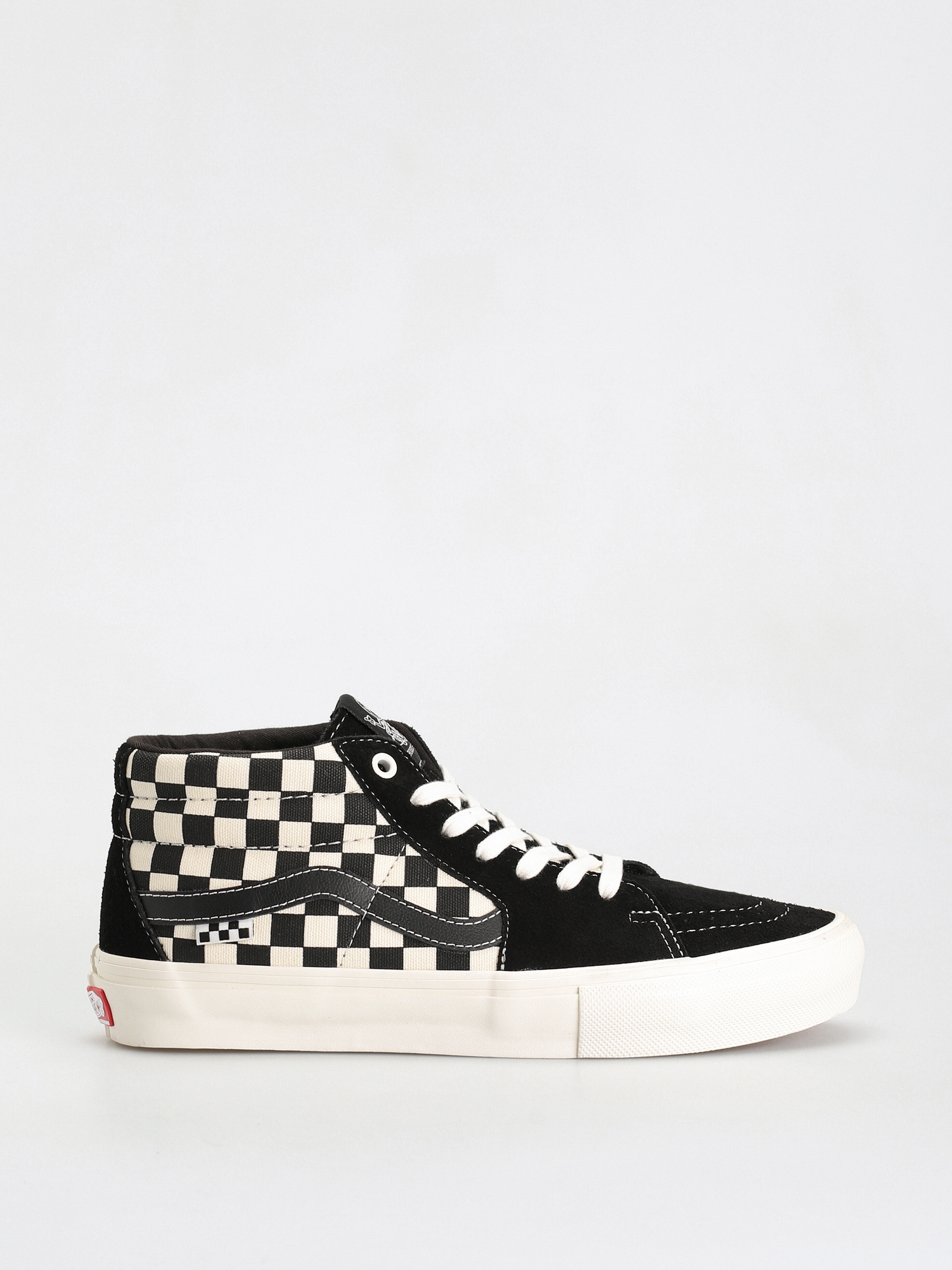 Boty Vans Skate Grosso Mid (checkerboard black/marshmallow)
