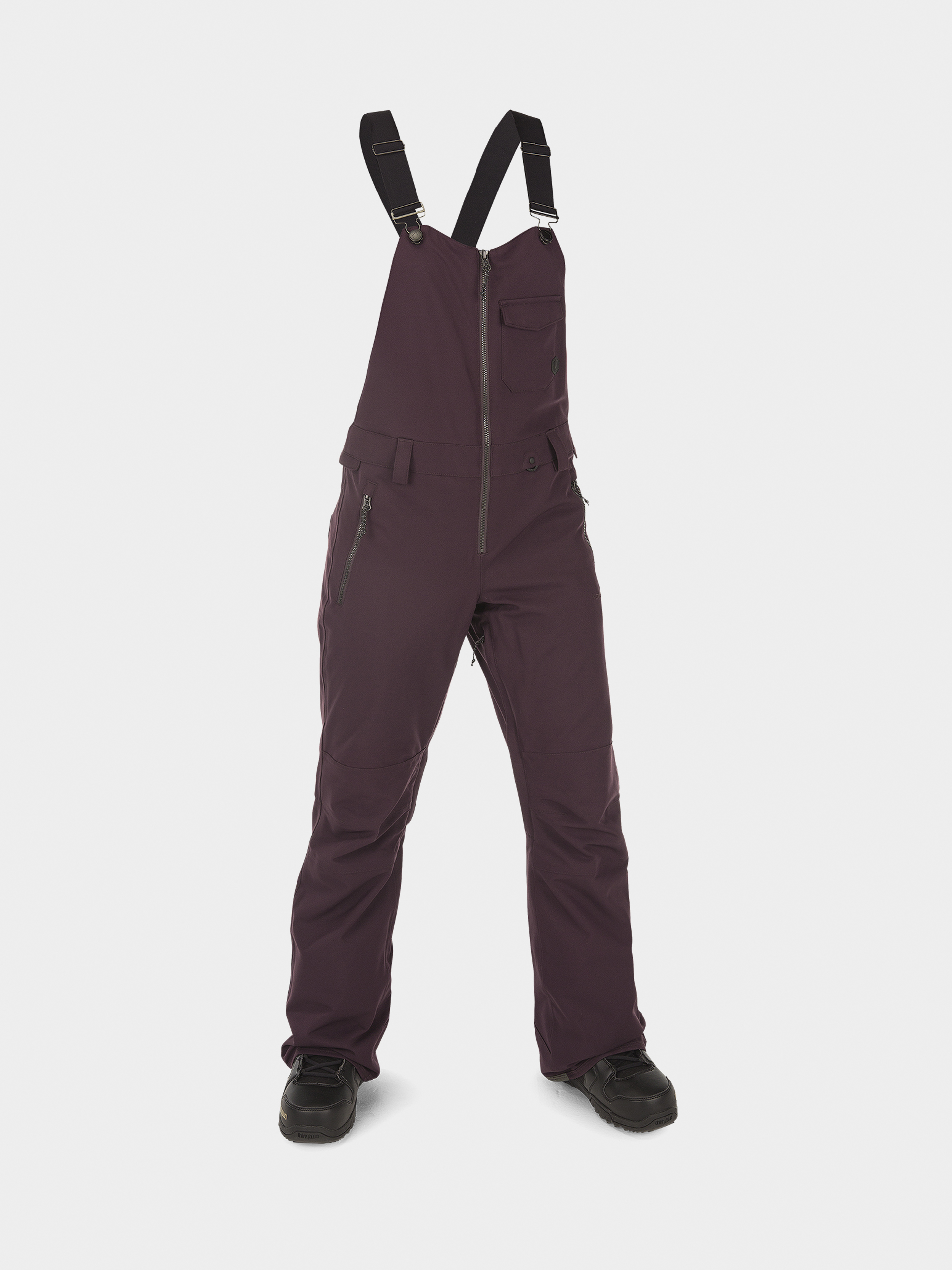 Dámské Snowboardové kalhoty  Volcom Swift Bib Overall (black plum)