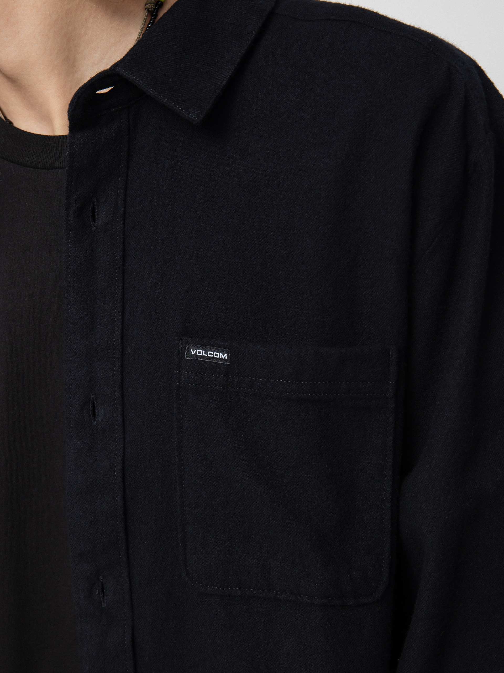 Košile Volcom Caden Solid Ls (black)