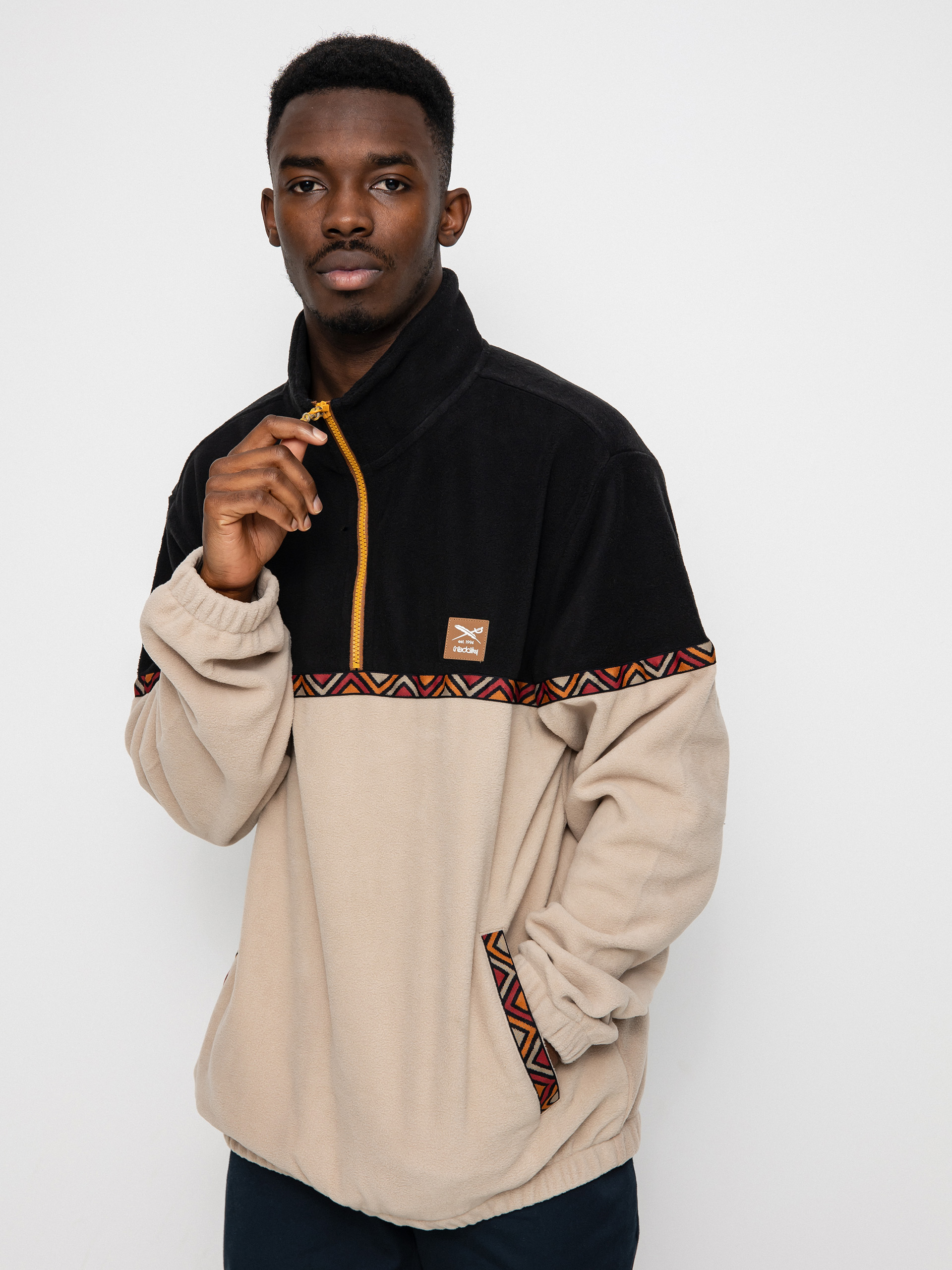 Fleecovu00e1 mikina Iriedaily Monte Noe Troyer (khaki)