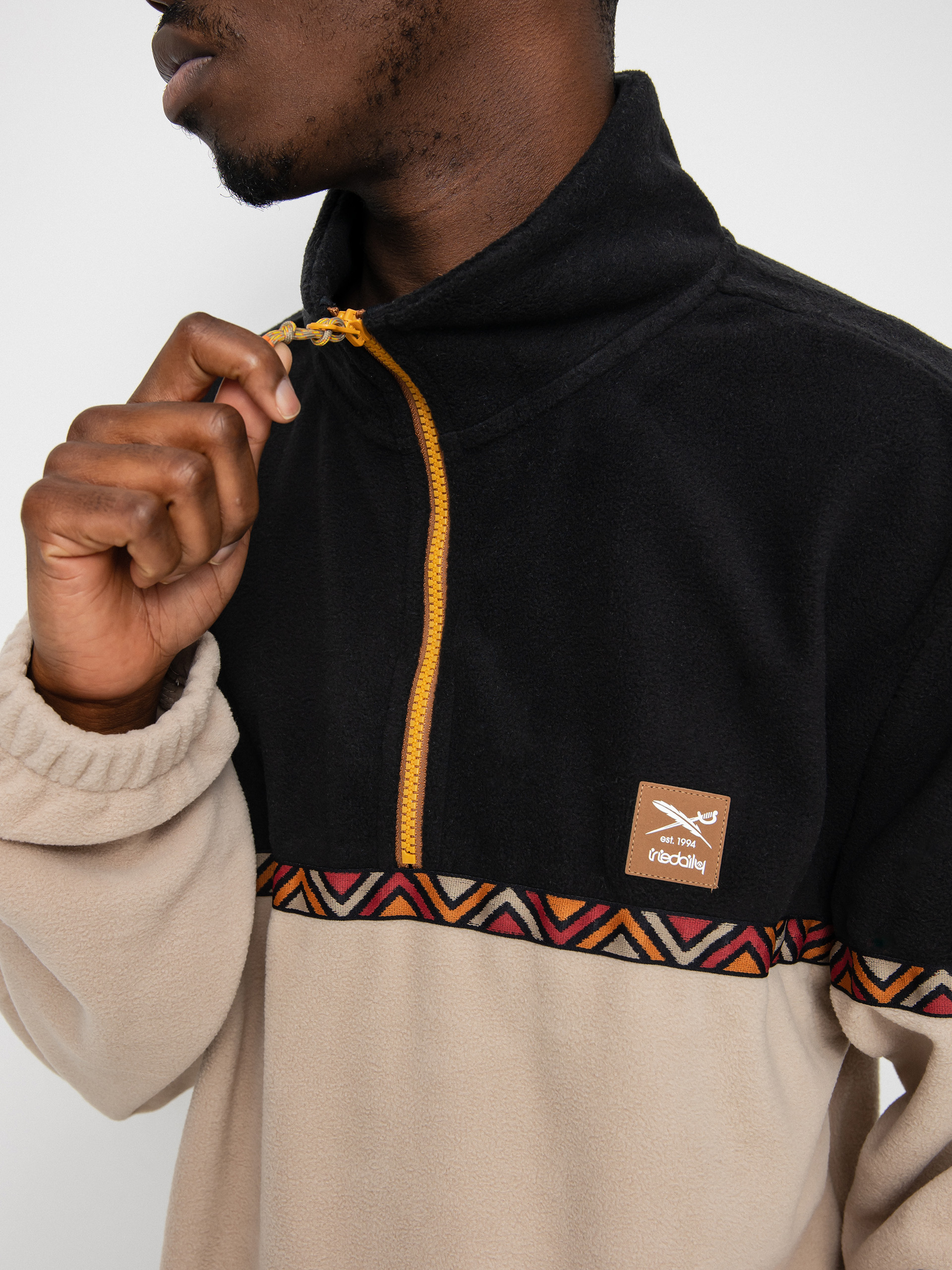 Pánský Fleecová mikina Iriedaily Monte Noe Troyer (khaki)