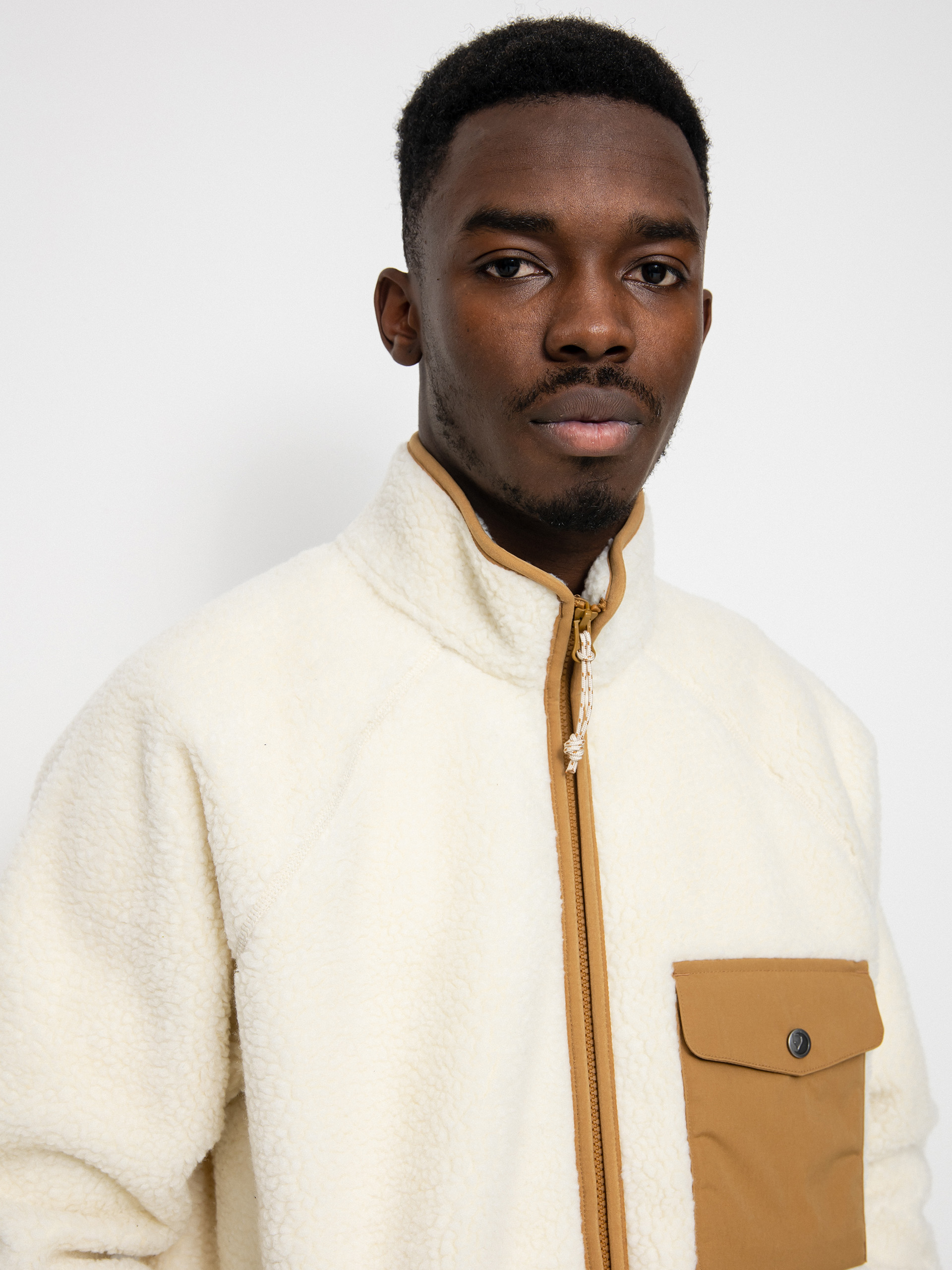 Pánský Fleecová mikina Fjallraven Vardag Pile (chalk white)