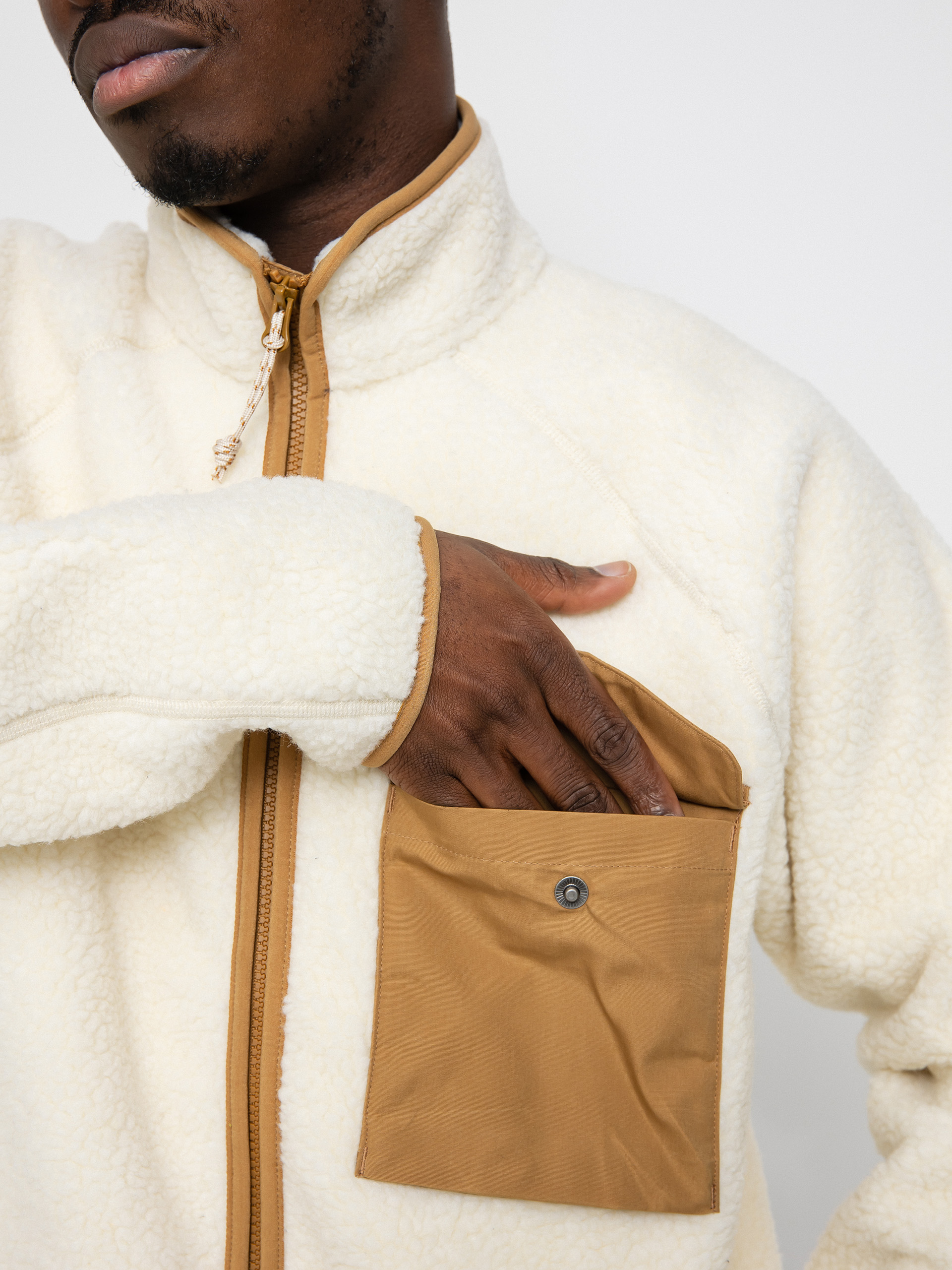 Pánský Fleecová mikina Fjallraven Vardag Pile (chalk white)