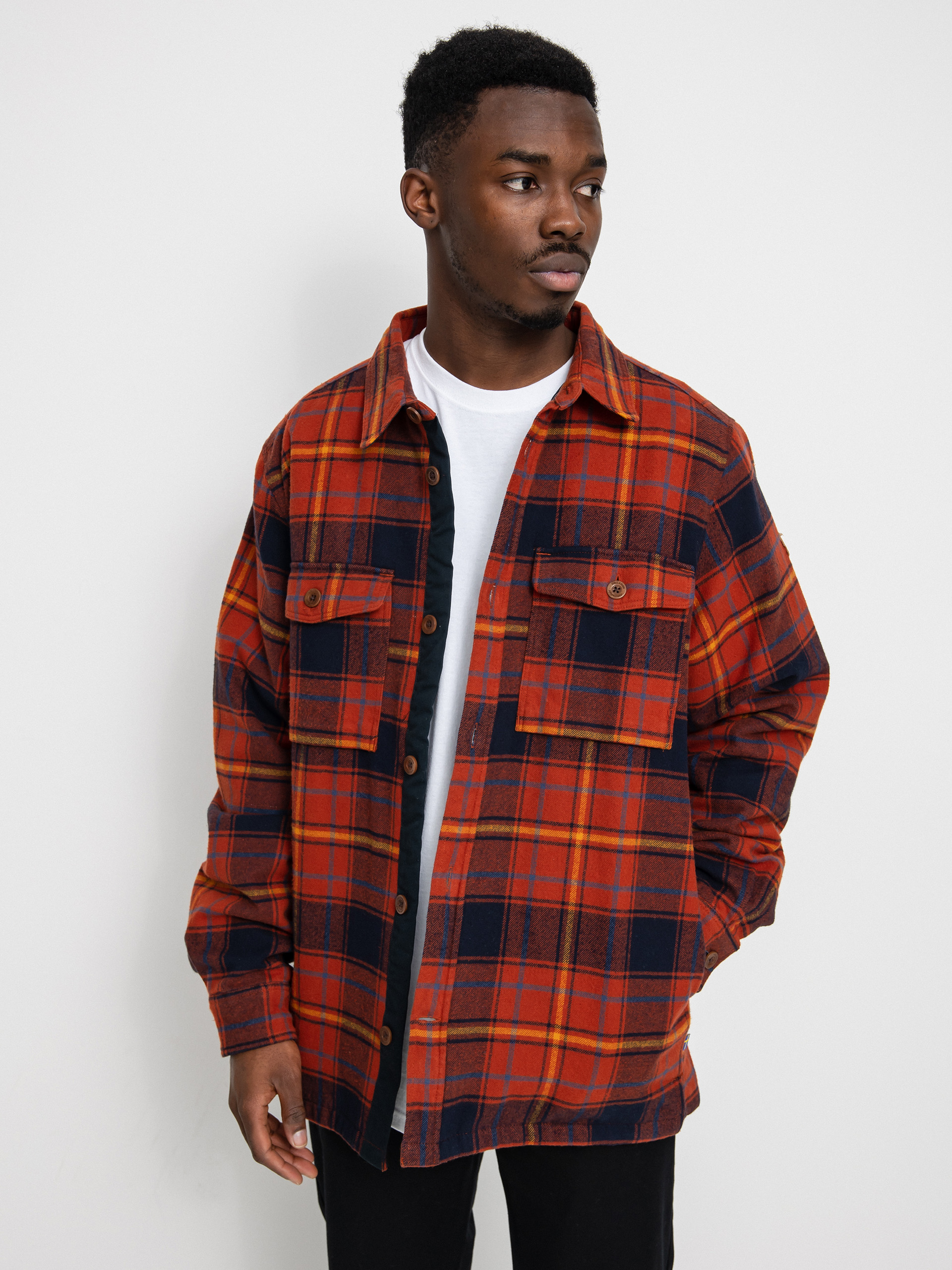 Košile Fjallraven Ovik Lite Padded (autumn leaf/dark navy)