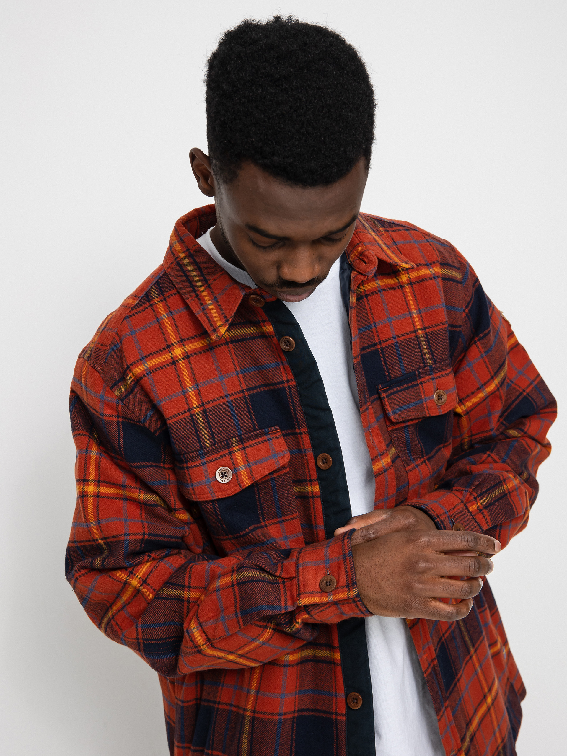 Košile Fjallraven Ovik Lite Padded (autumn leaf/dark navy)