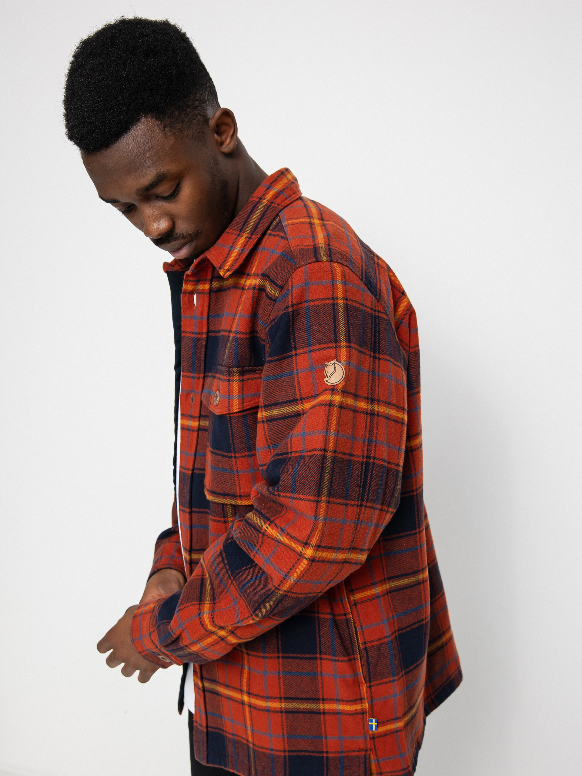 Košile Fjallraven Ovik Lite Padded (autumn leaf/dark navy)