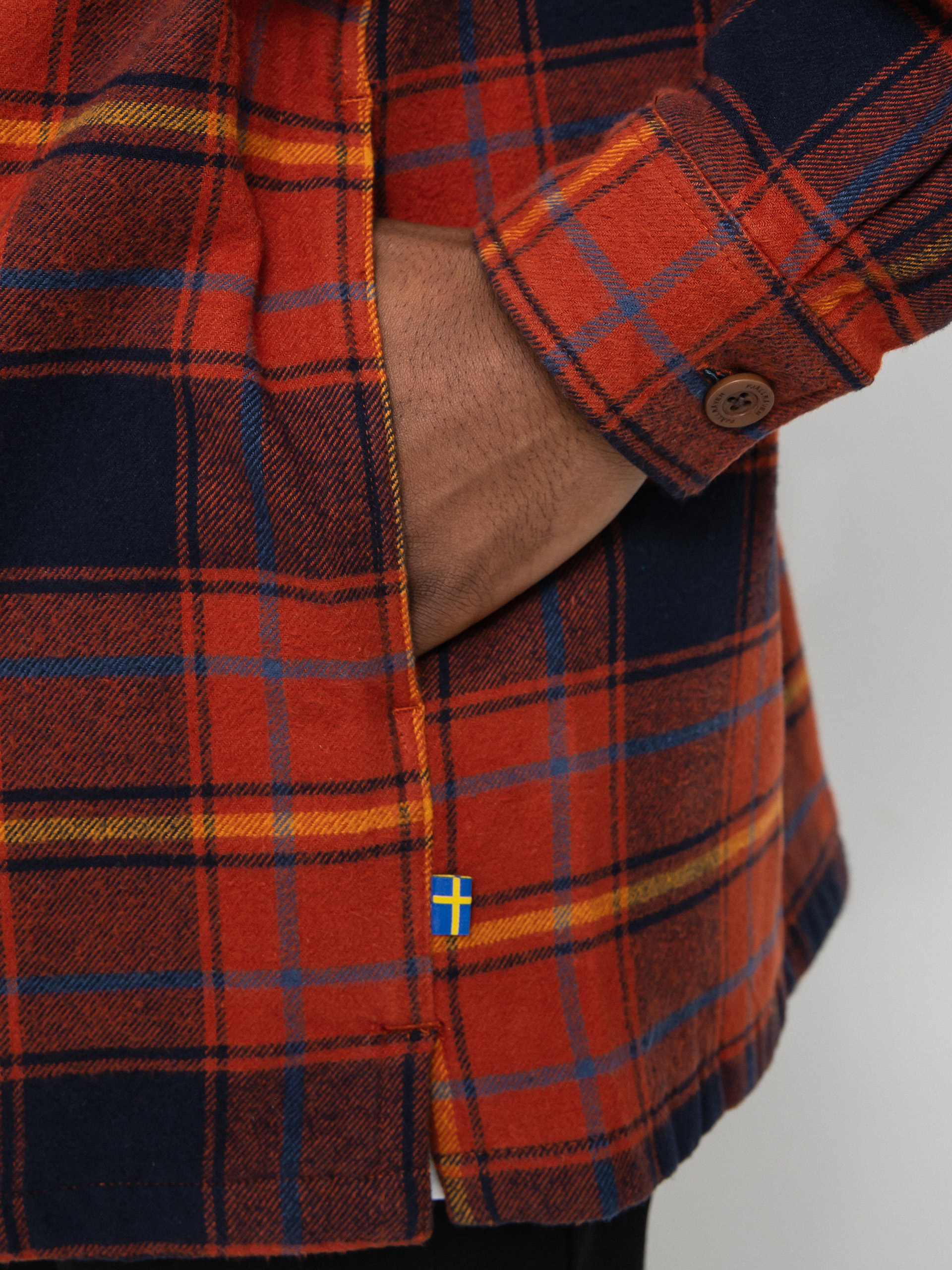 Košile Fjallraven Ovik Lite Padded (autumn leaf/dark navy)