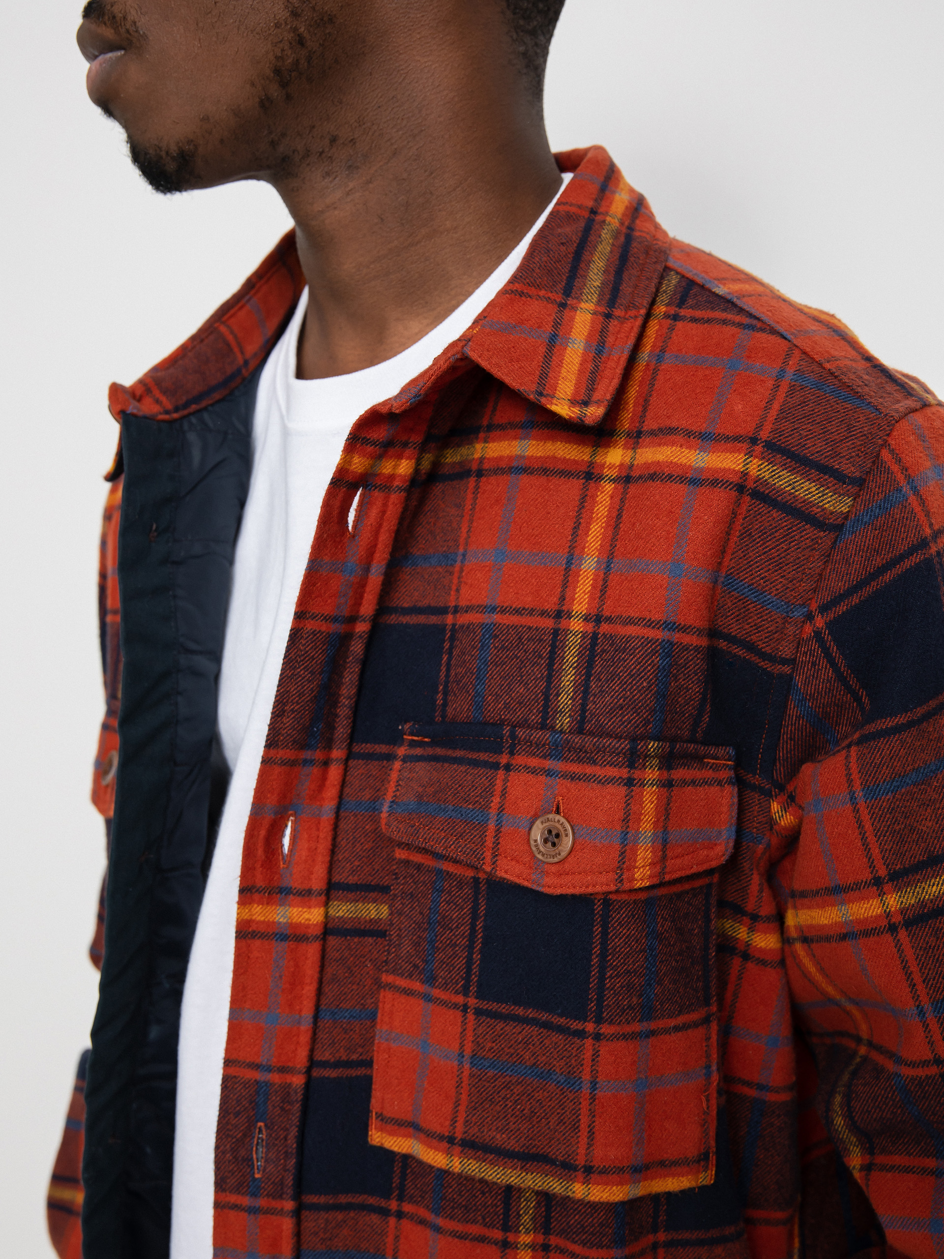 Košile Fjallraven Ovik Lite Padded (autumn leaf/dark navy)