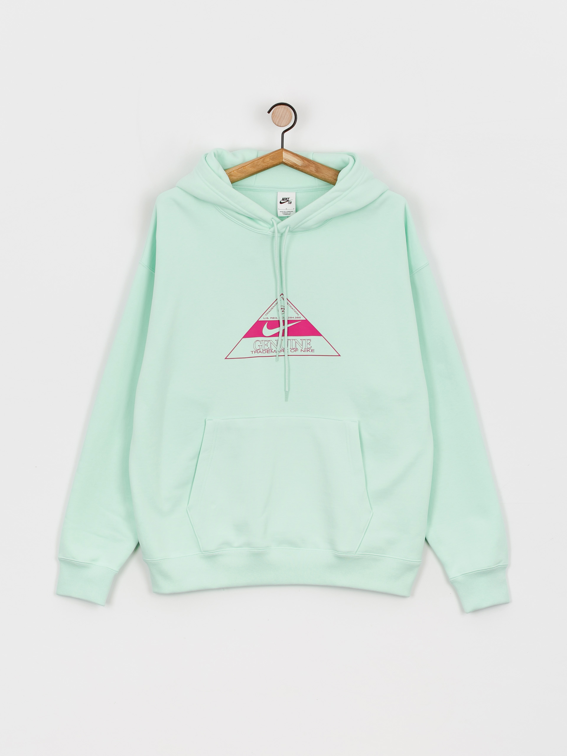 Mikina s kapucí Nike SB Gen Trdmrk Logo 2 HD (mint foam/active pink)