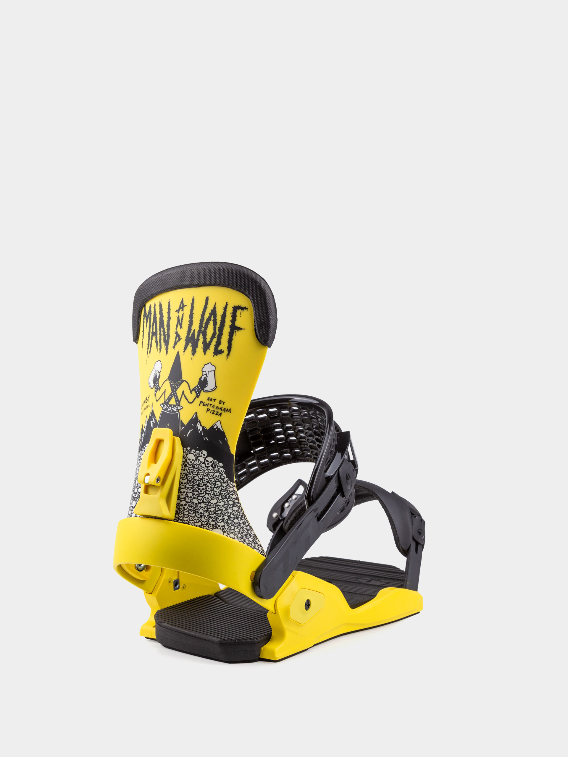 Pánské Snowboardová vázání Drake Fifty Man&Wolf (yellow)