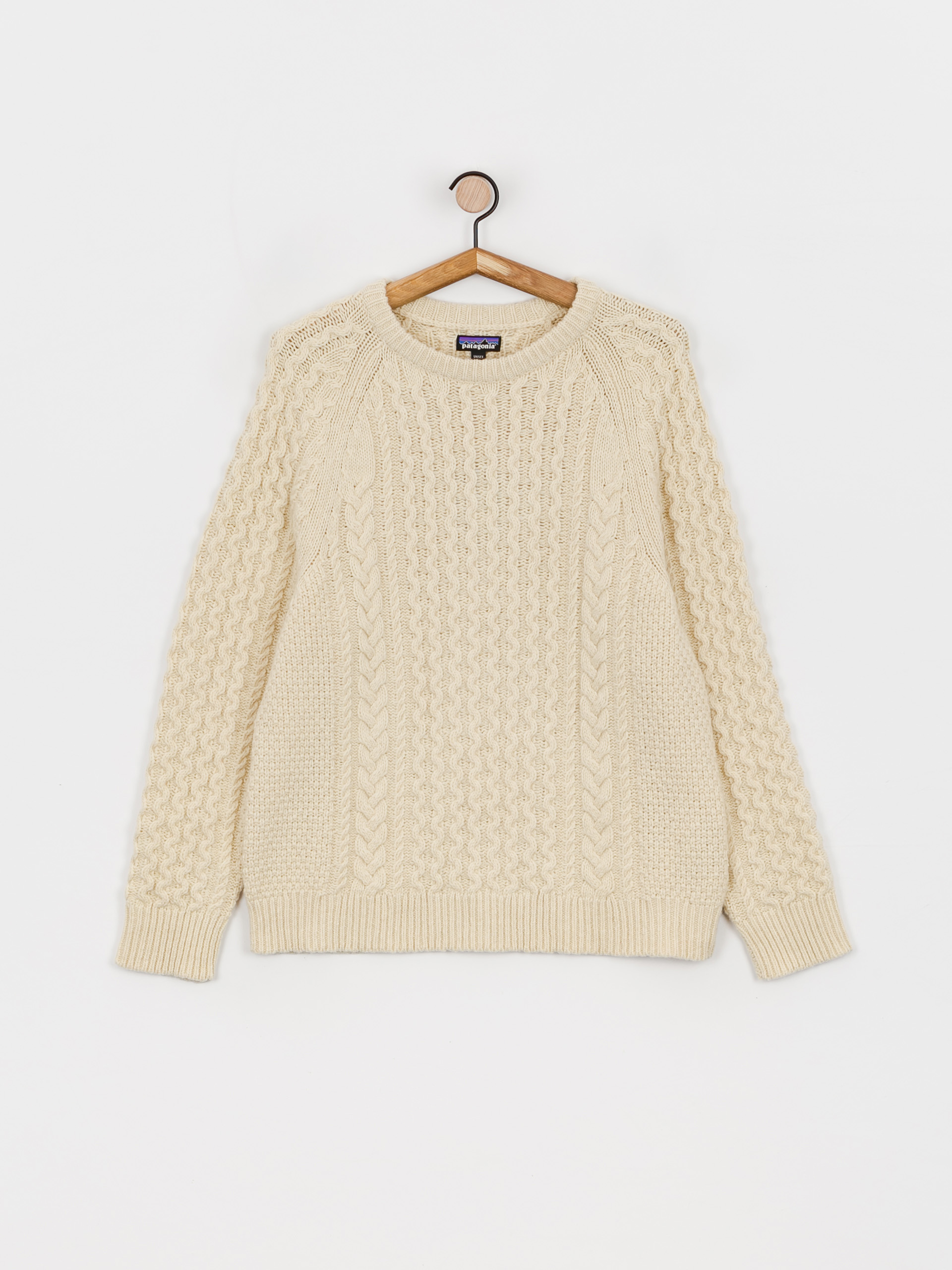 Svetr Patagonia Recycled Wool Cable Knit (natural)