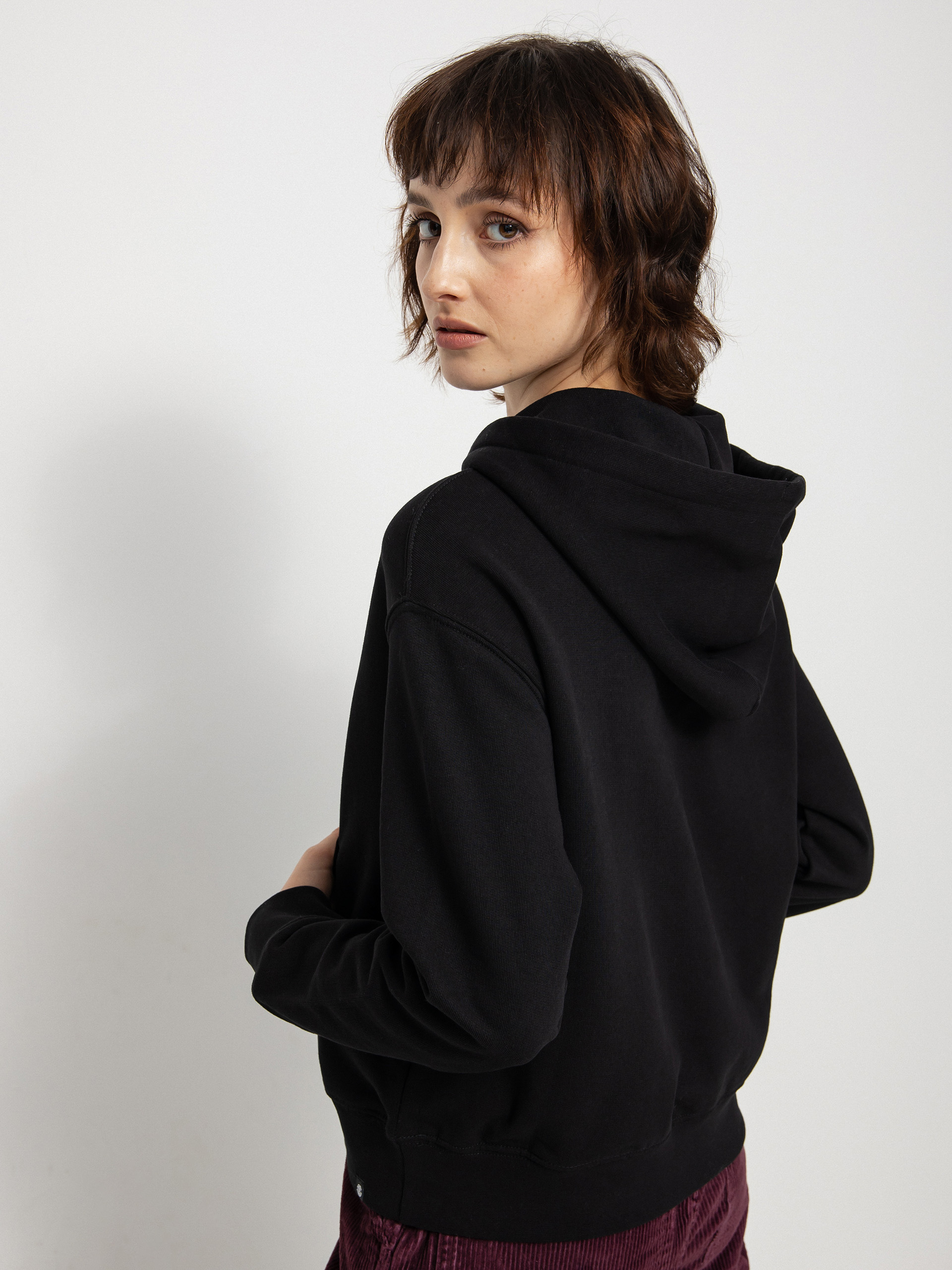 Mikina s kapucí Element Logo HD Wmn (flint black)