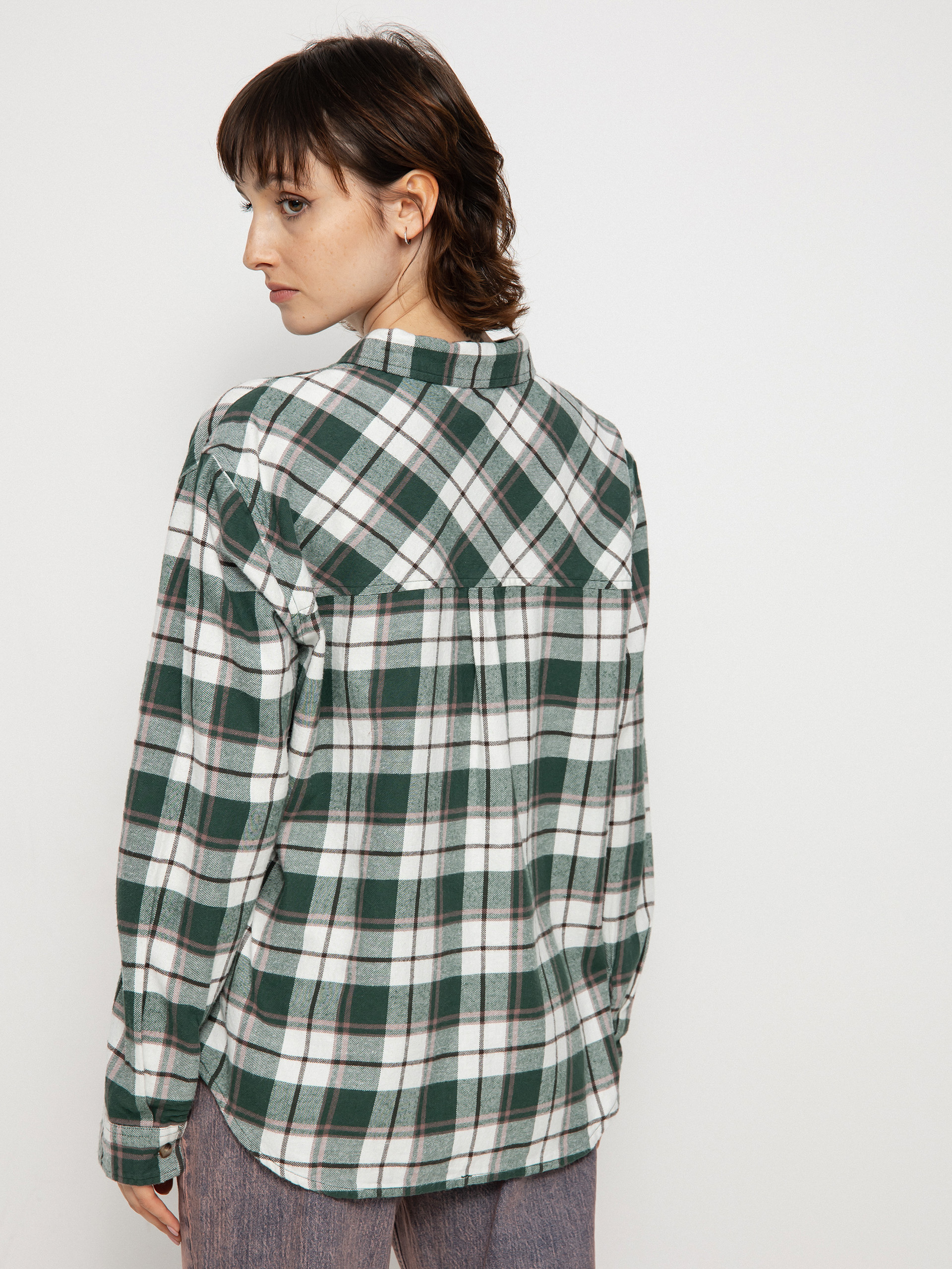 Košile Volcom Plaid To Meet U Ls Wmn (dark pine)