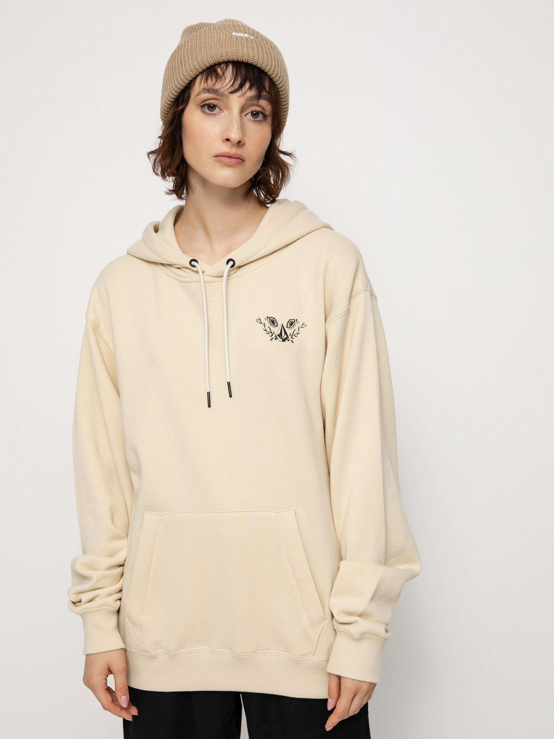 Mikina s kapucí Volcom Melancon HD Wmn (off white)