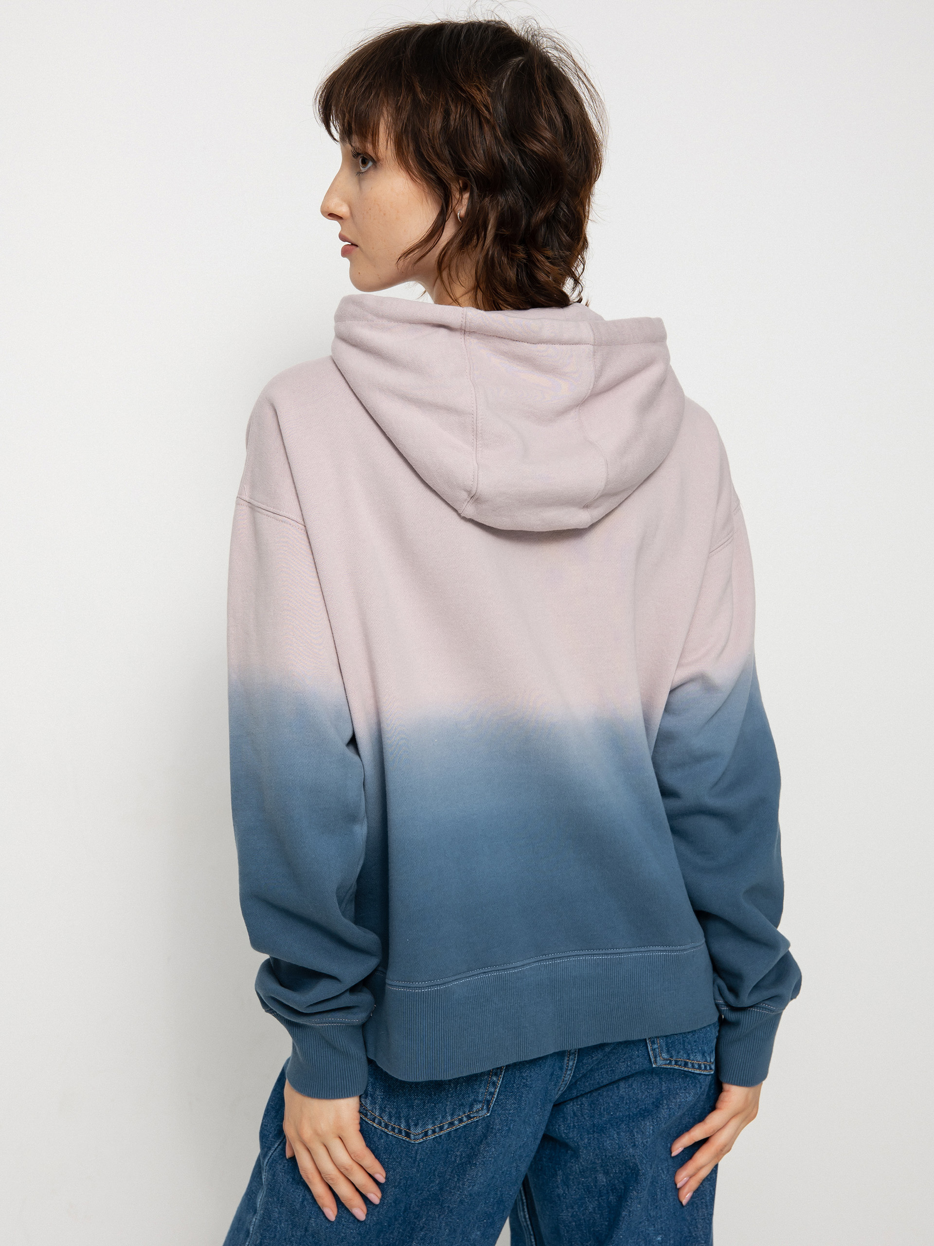 Mikina s kapucí Volcom Vol Peak HD Wmn (petrol blue)